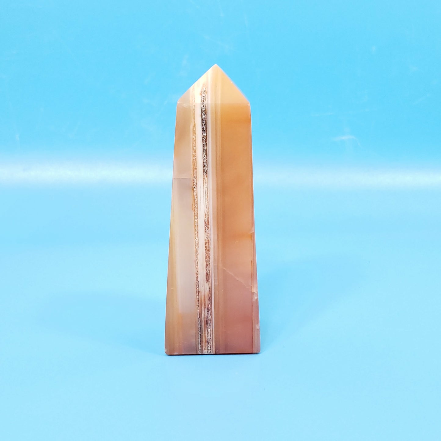 Carnelian Agate Point for Inspiration, Drive and Emotional Balance