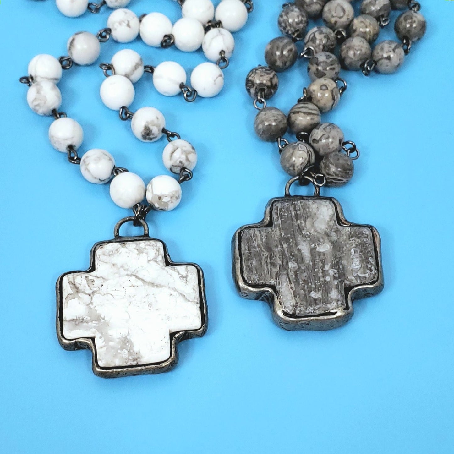 Stone Cross Choker