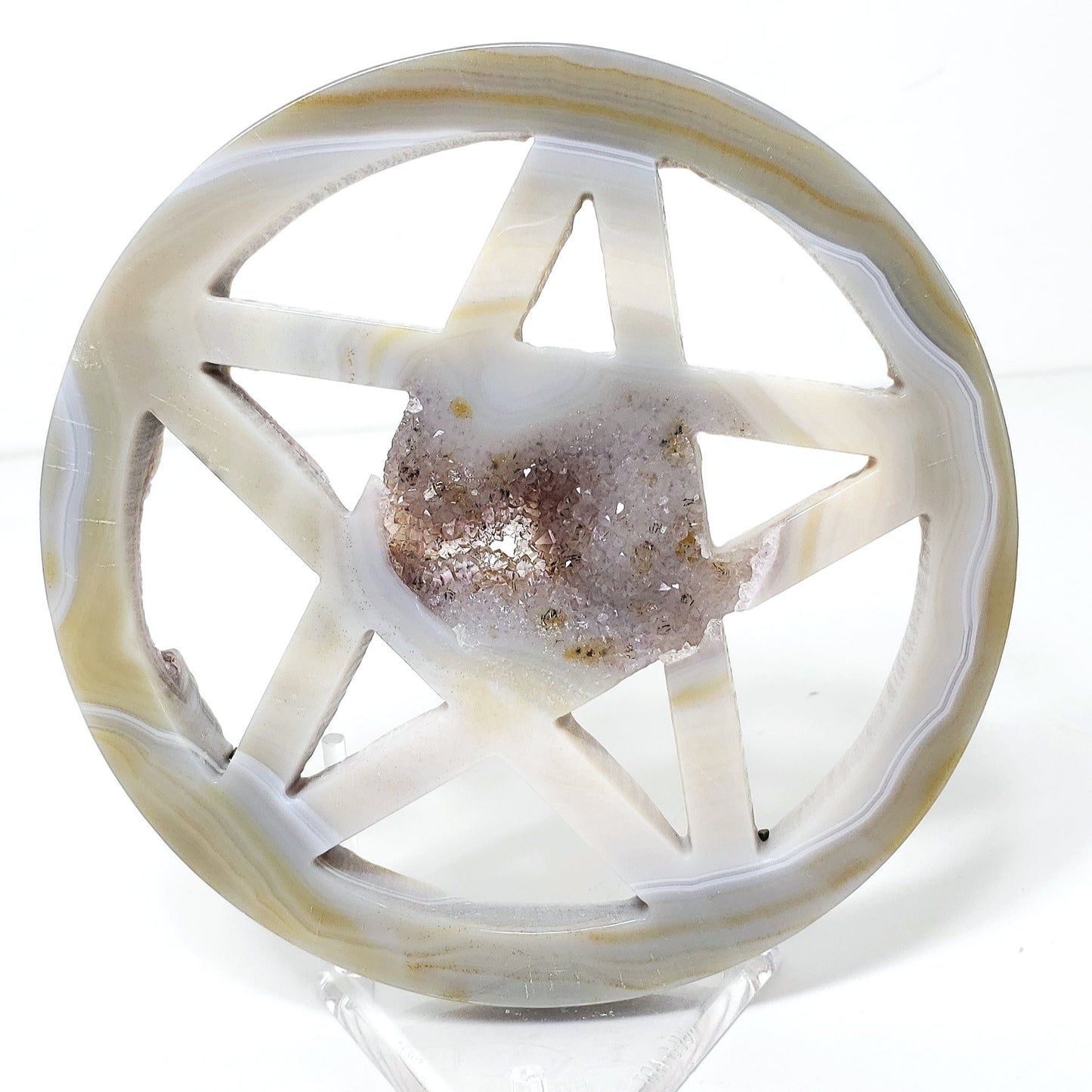 Druzy Agate Pentagram