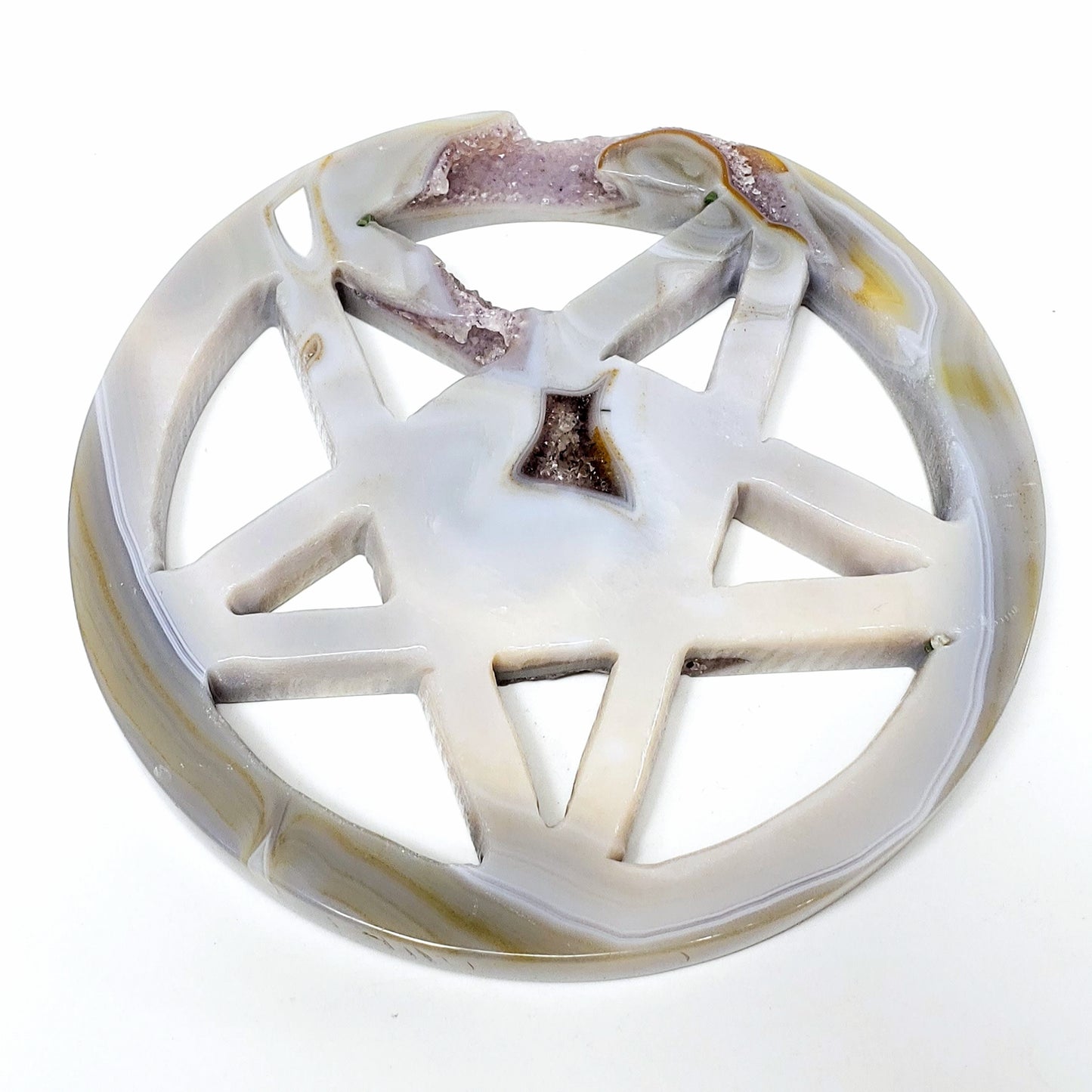 Druzy Agate Pentagram