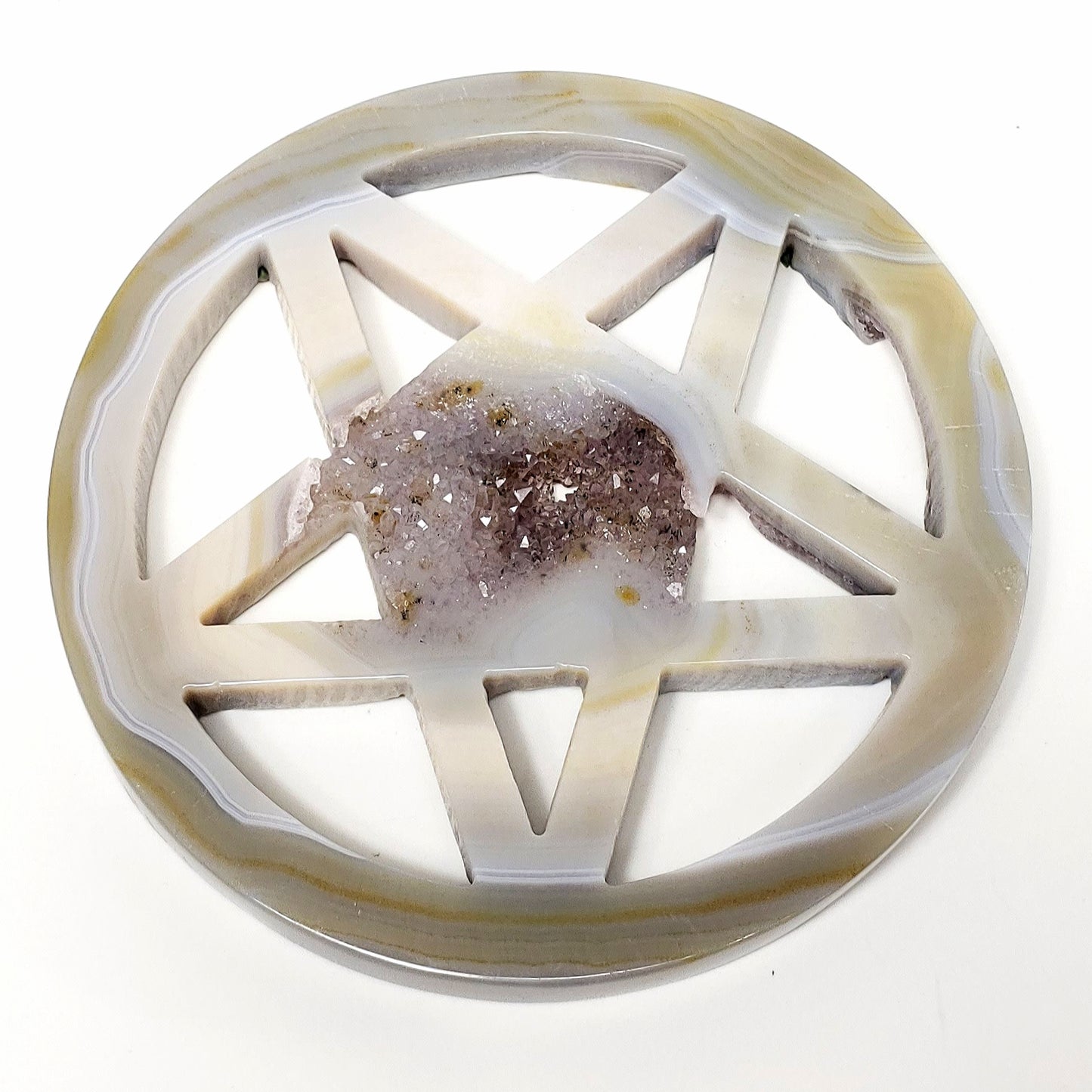 Druzy Agate Pentagram