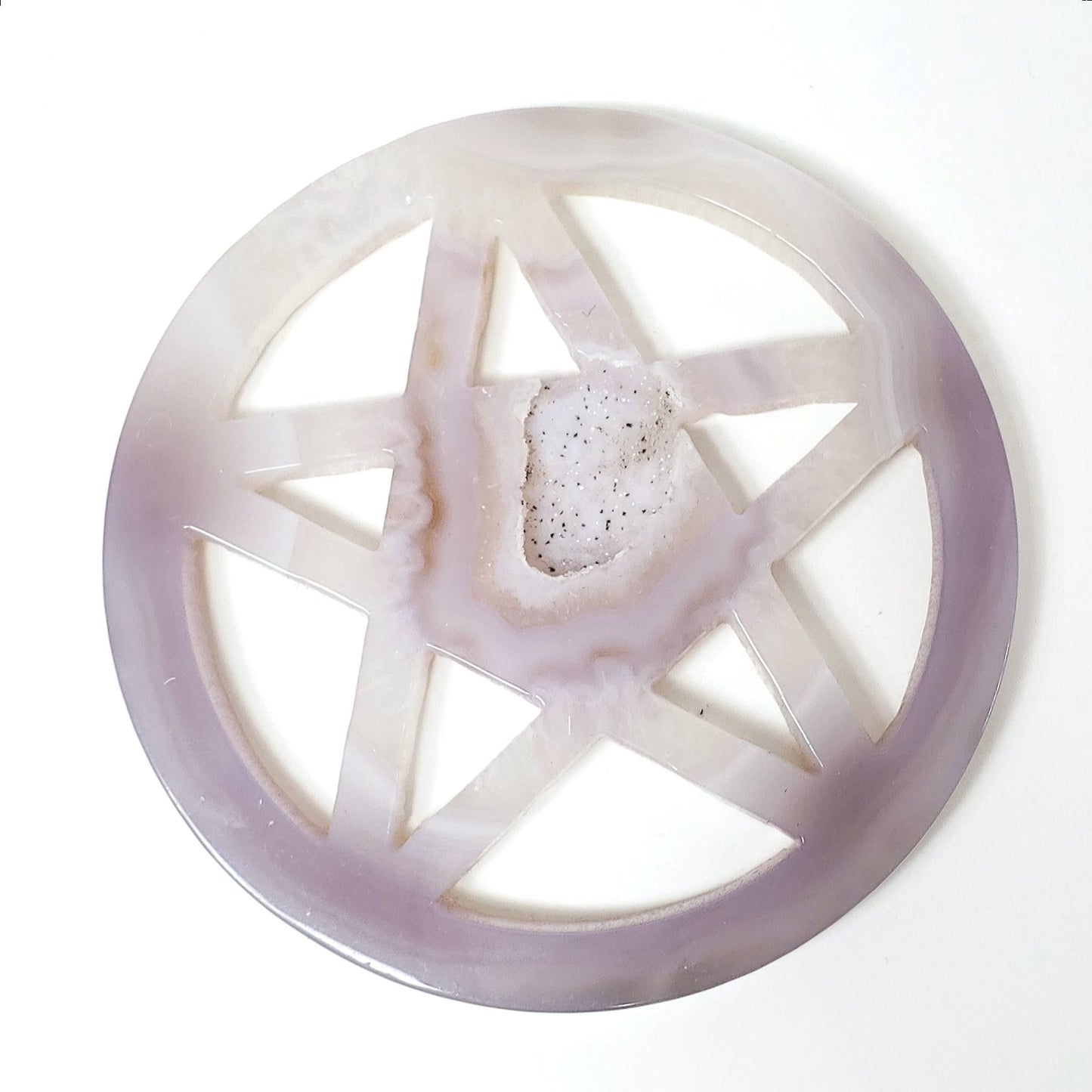 Druzy Agate Pentagram