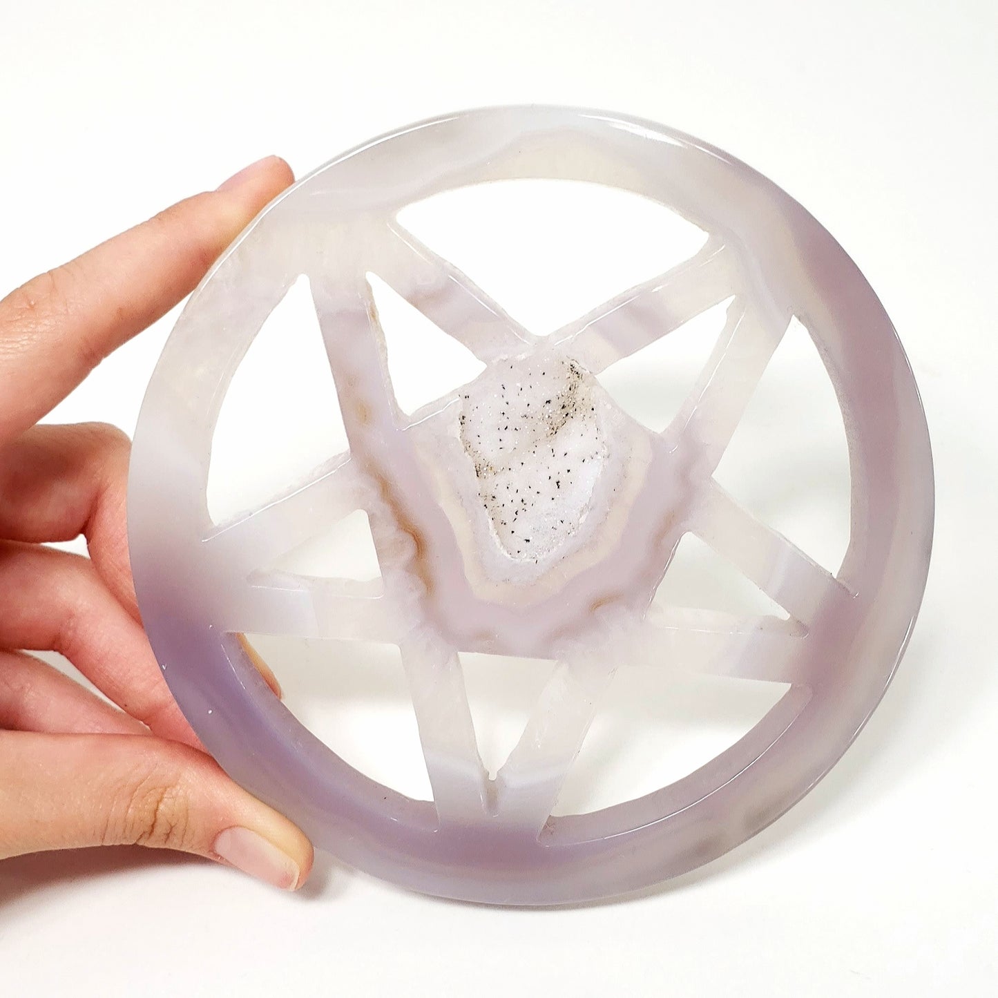 Druzy Agate Pentagram