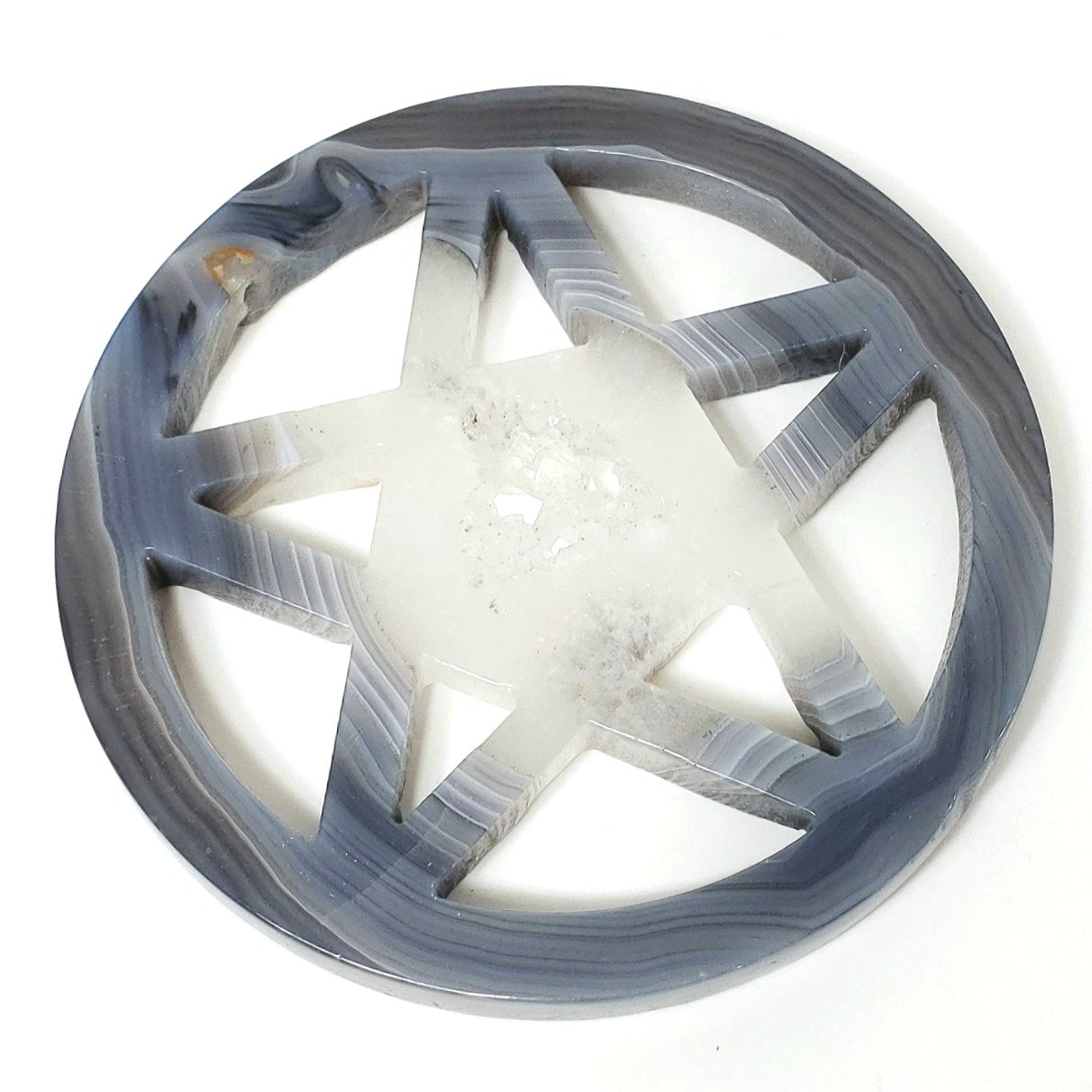 Druzy Agate Pentagram