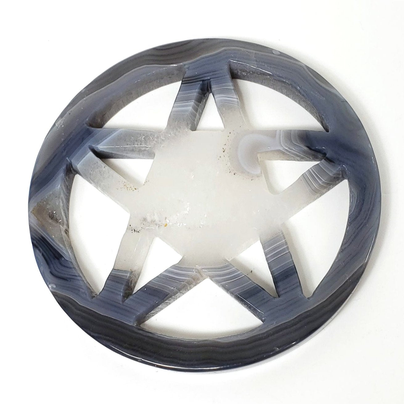 Druzy Agate Pentagram
