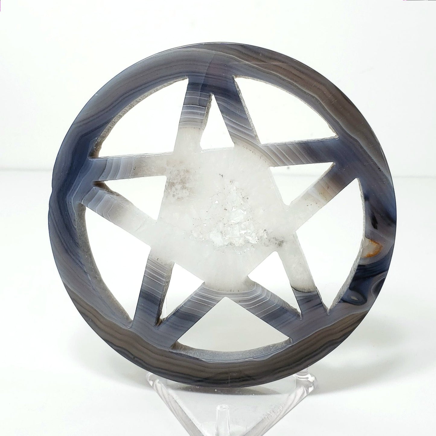 Druzy Agate Pentagram