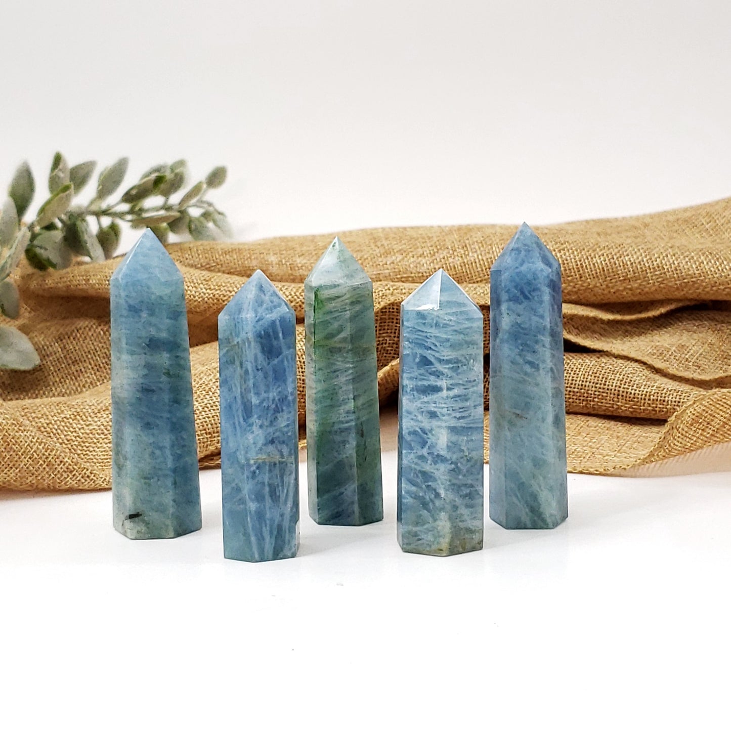 Aquamarine Crystal Points for calm, balance and communication