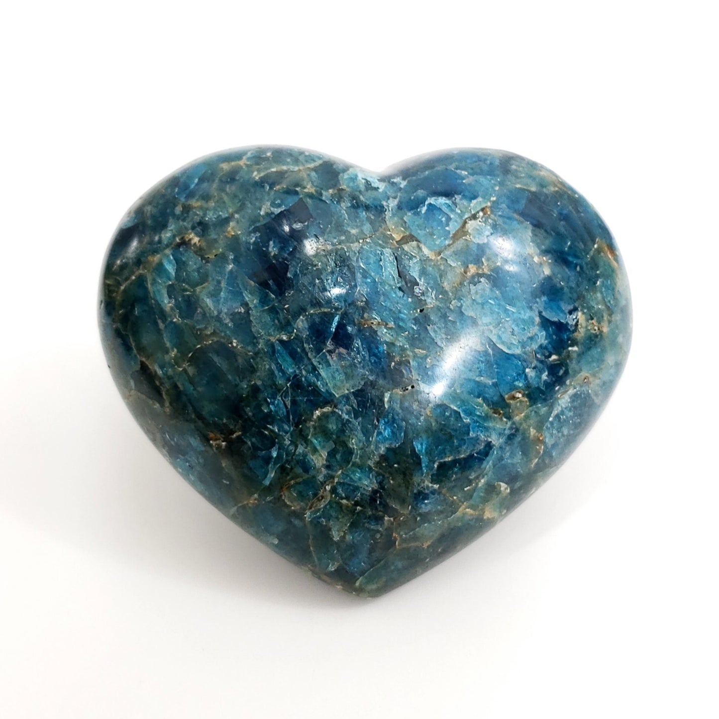 Large Blue Apatite Crystal Heart