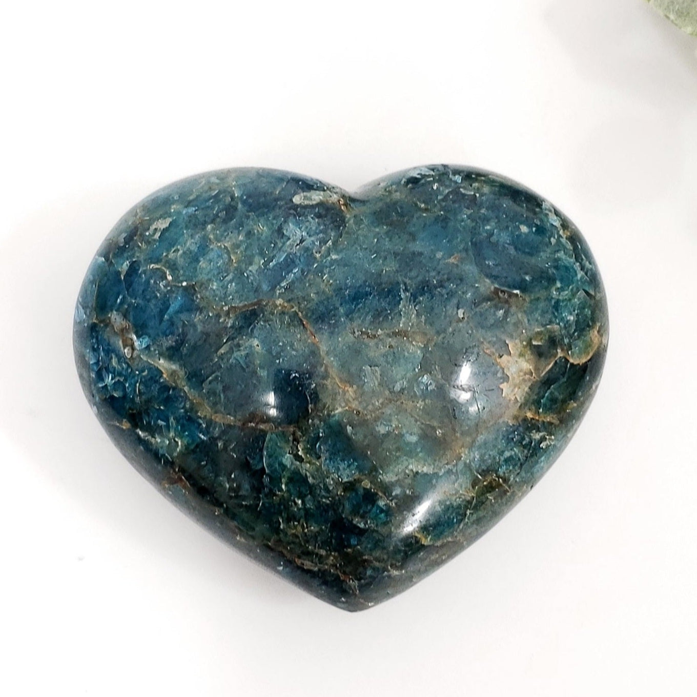 Large Blue Apatite Crystal Heart