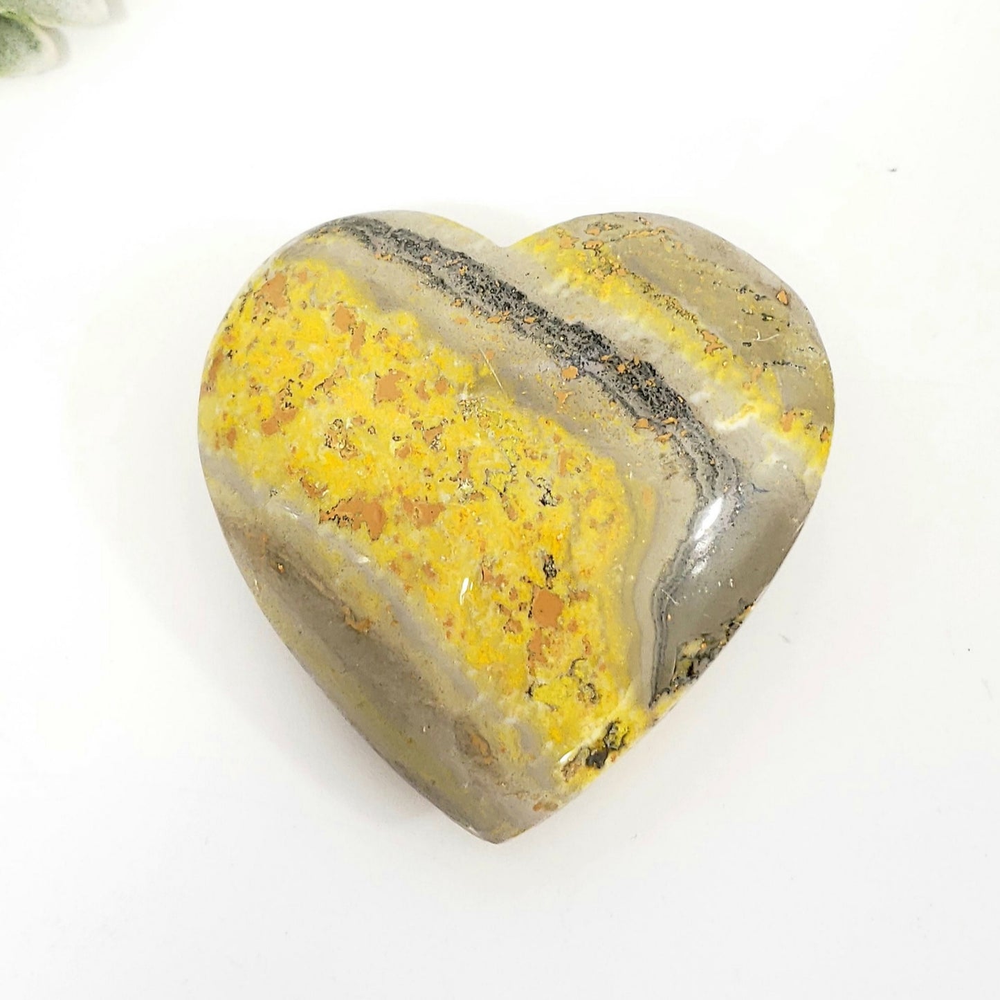 Bumble Bee Jasper Heart – Crystal for Motivation, Creativity & Joy