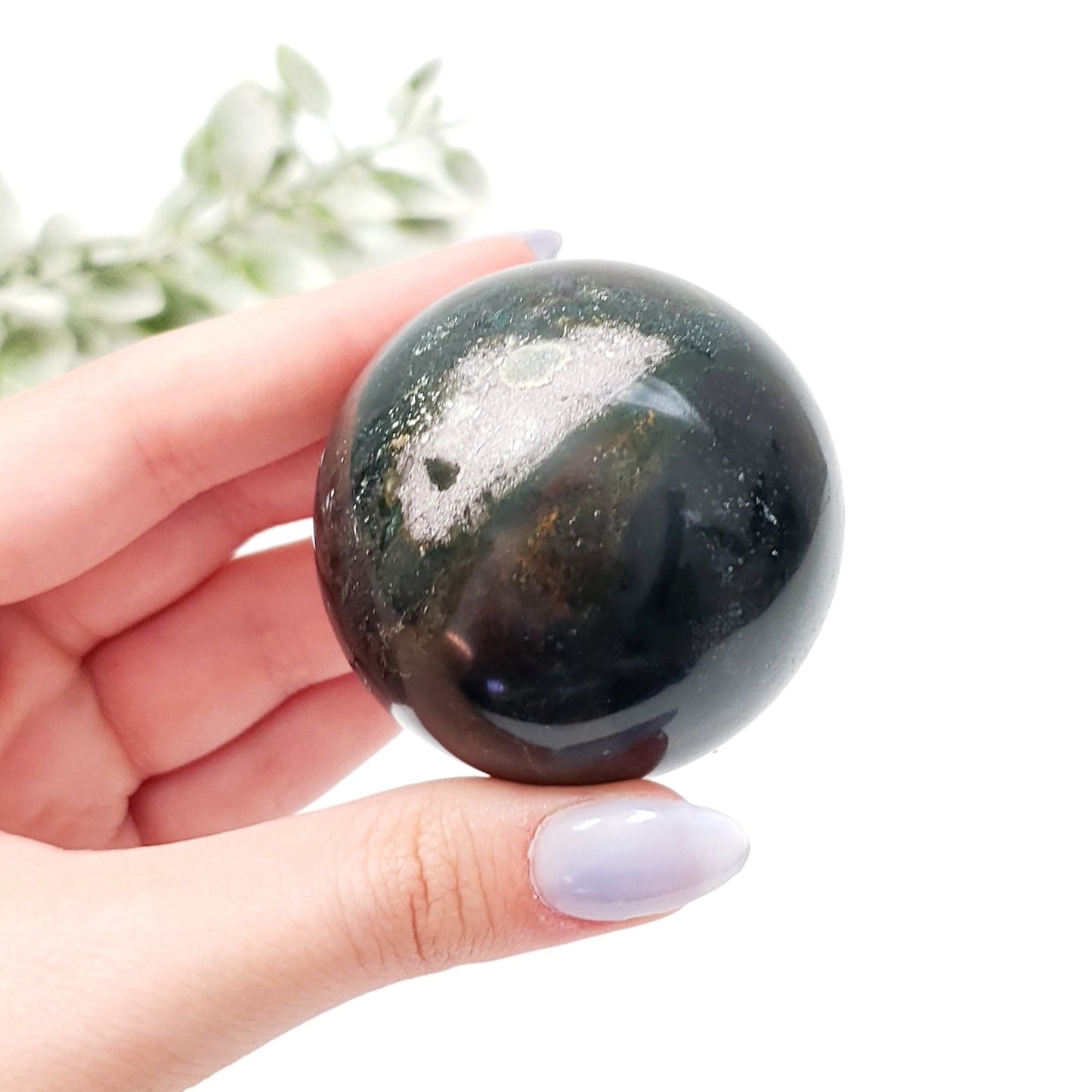 African Bloodstone Sphere – Strength, Grounding & Energetic Renewal