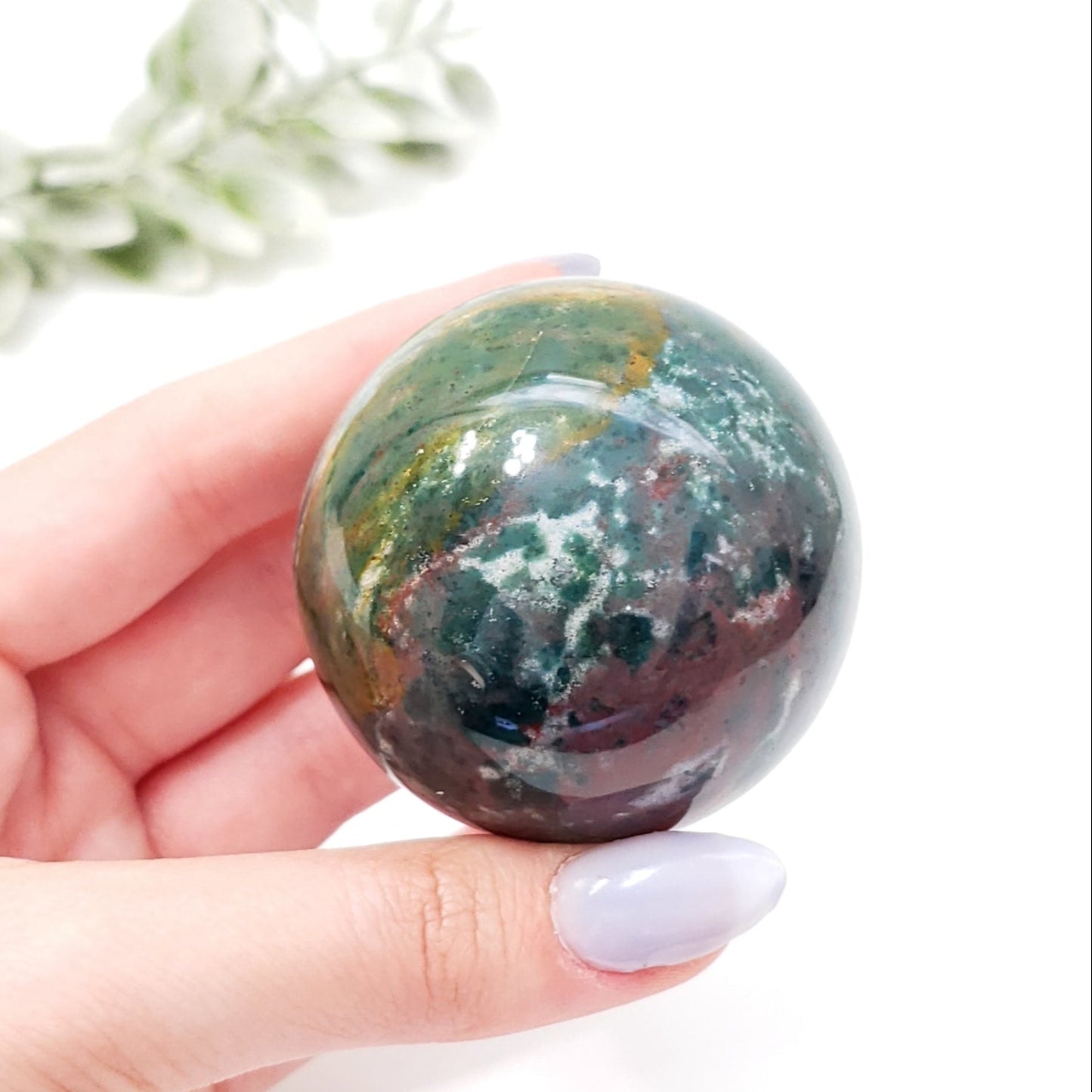 African Bloodstone Sphere – Strength, Grounding & Energetic Renewal