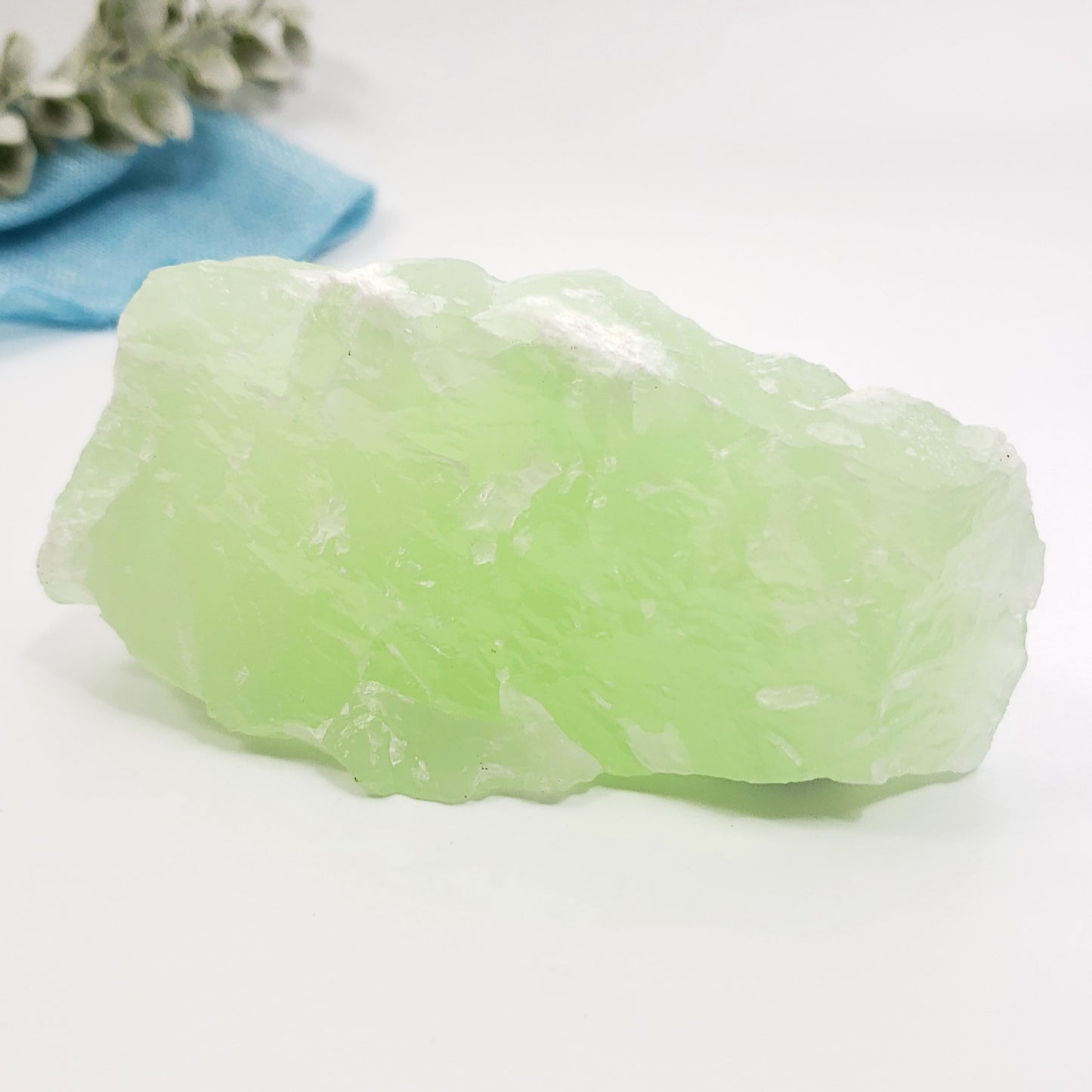 Green Calcite Crystal for Emotional Renewal and Balance