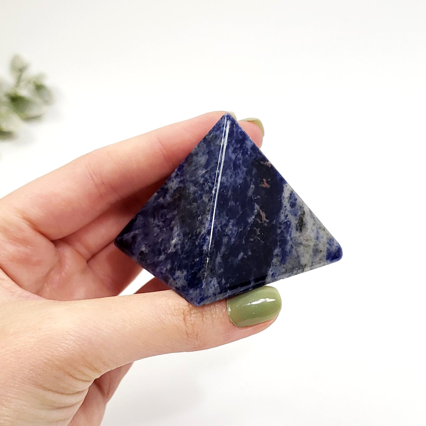 Sodalite Crystal Pyramid