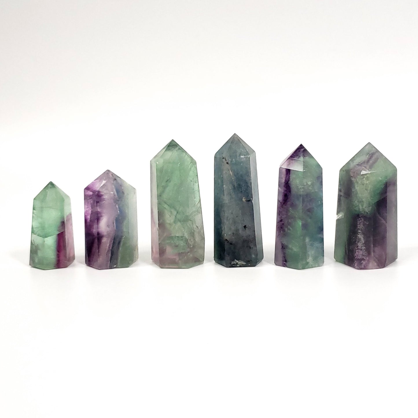 Rainbow Fluorite Points – Clarity, Calm & Energy Alignment