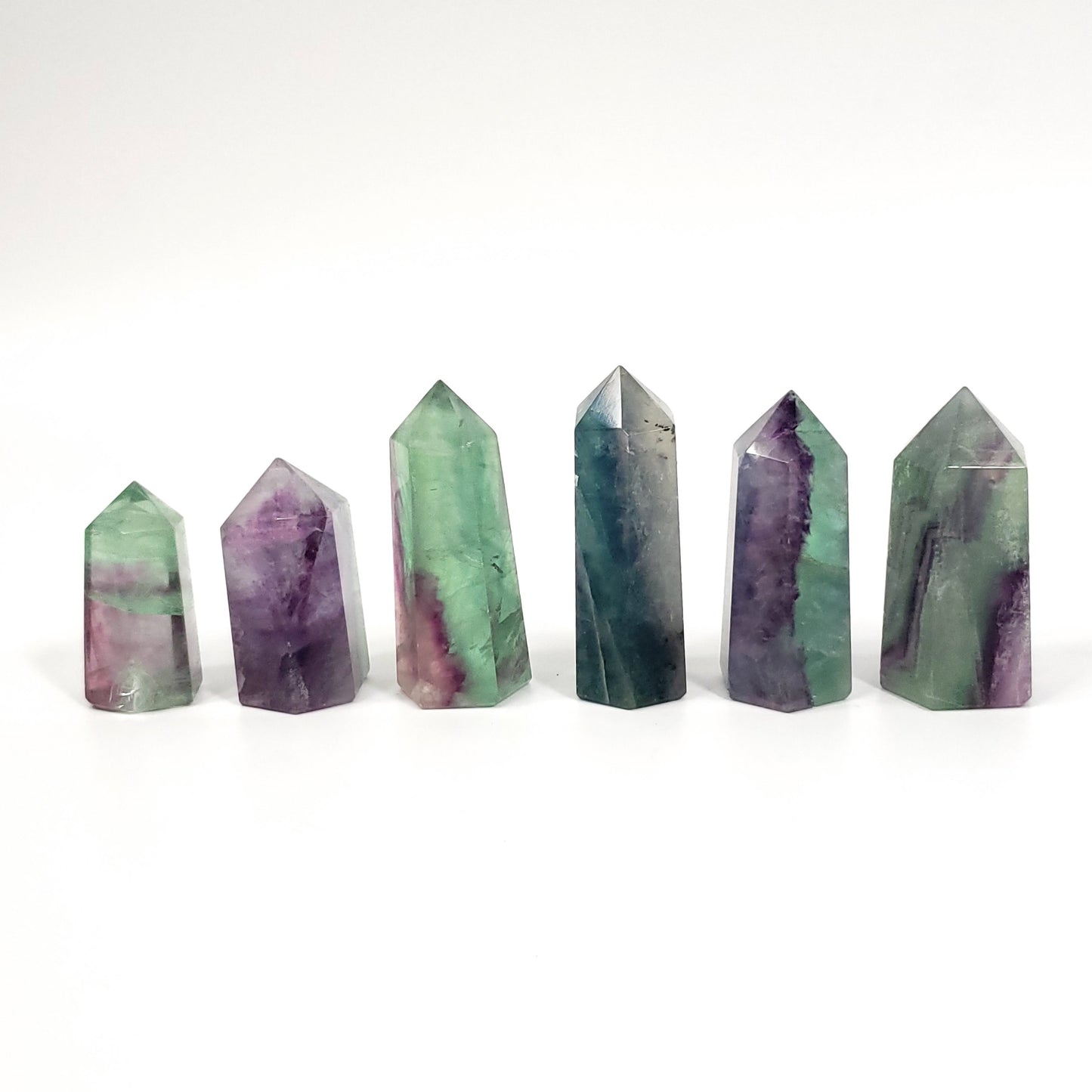 Rainbow Fluorite Points – Clarity, Calm & Energy Alignment