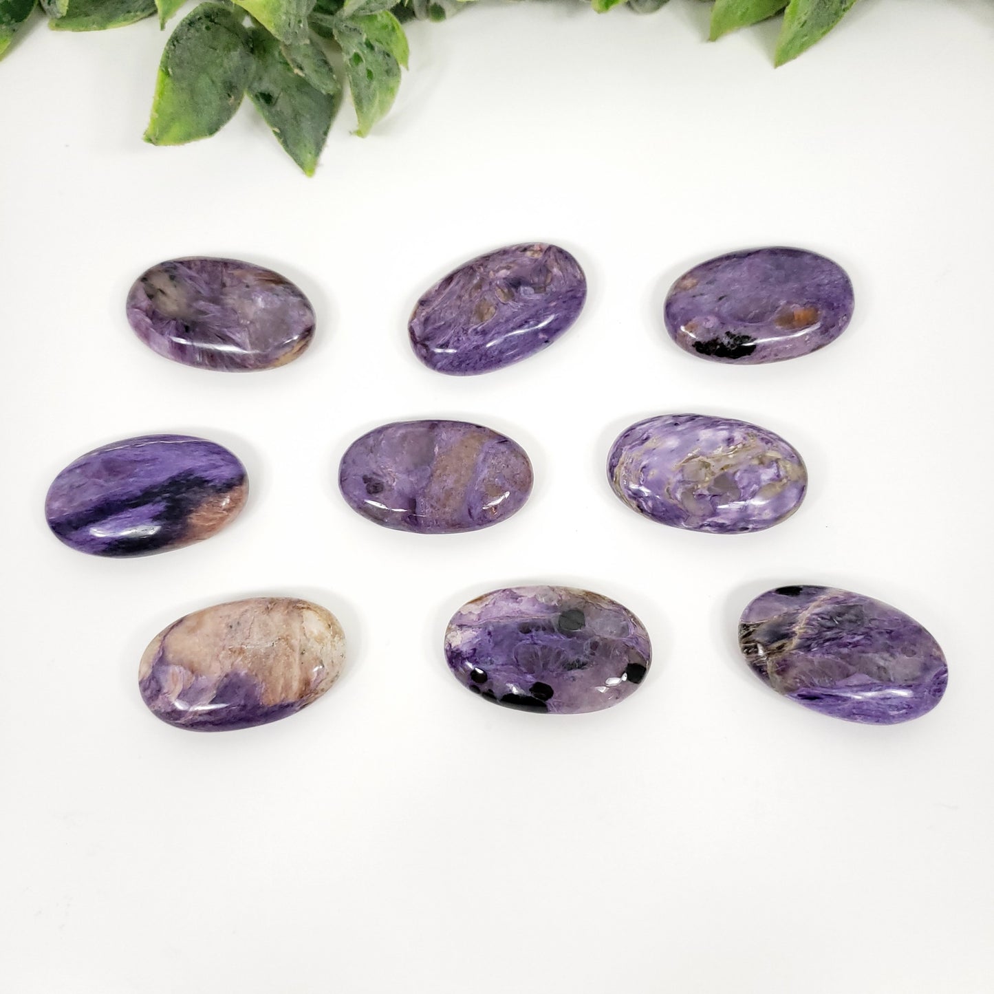 Rare Charoite Oval Pocket Stone