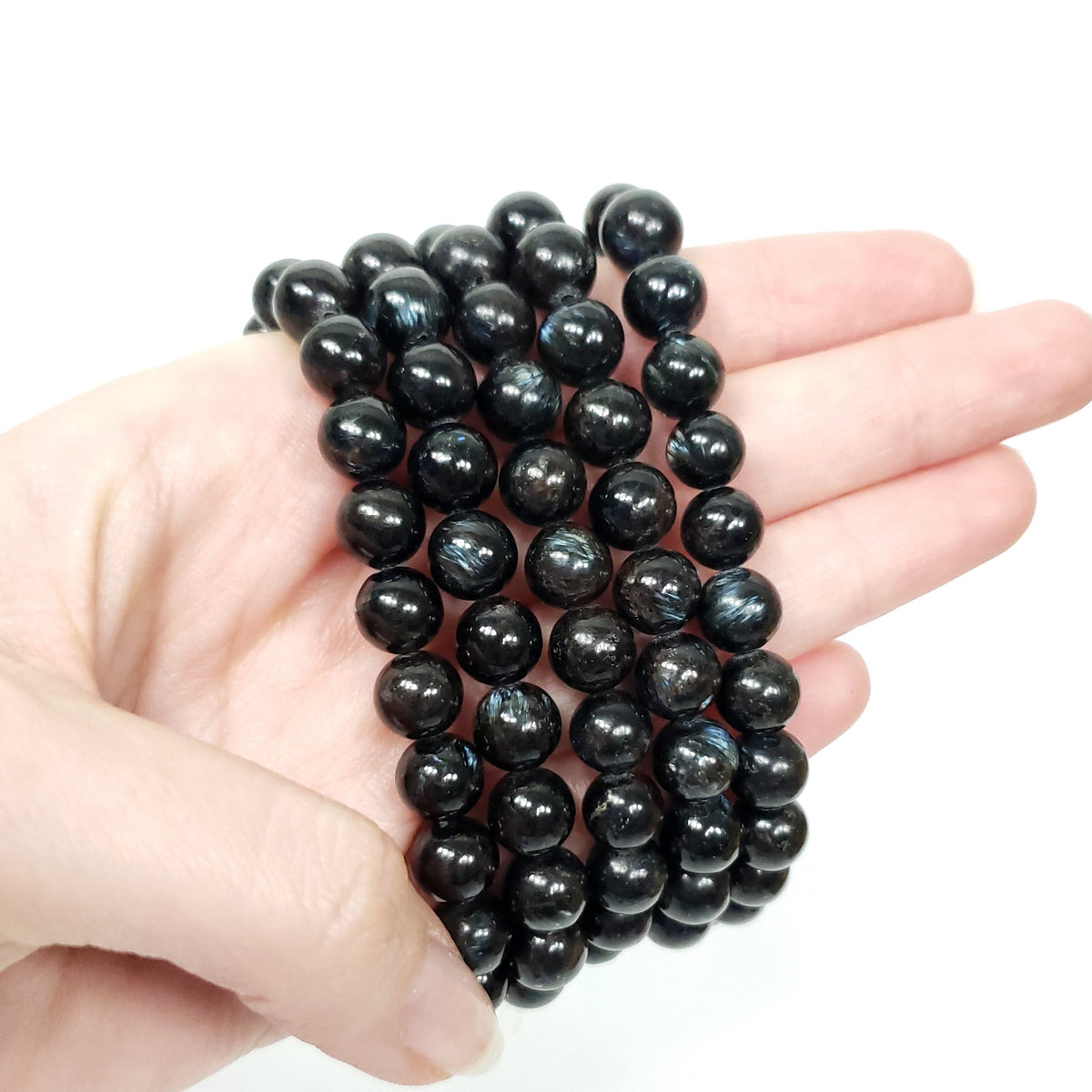 Astrophyllite 6mm Beaded Bracelet for Reflection and Personal Growth