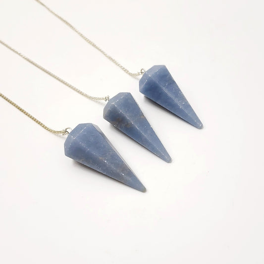 Angelite Pendulum – Divine Guidance, Calm Insight & Intuitive Clarity
