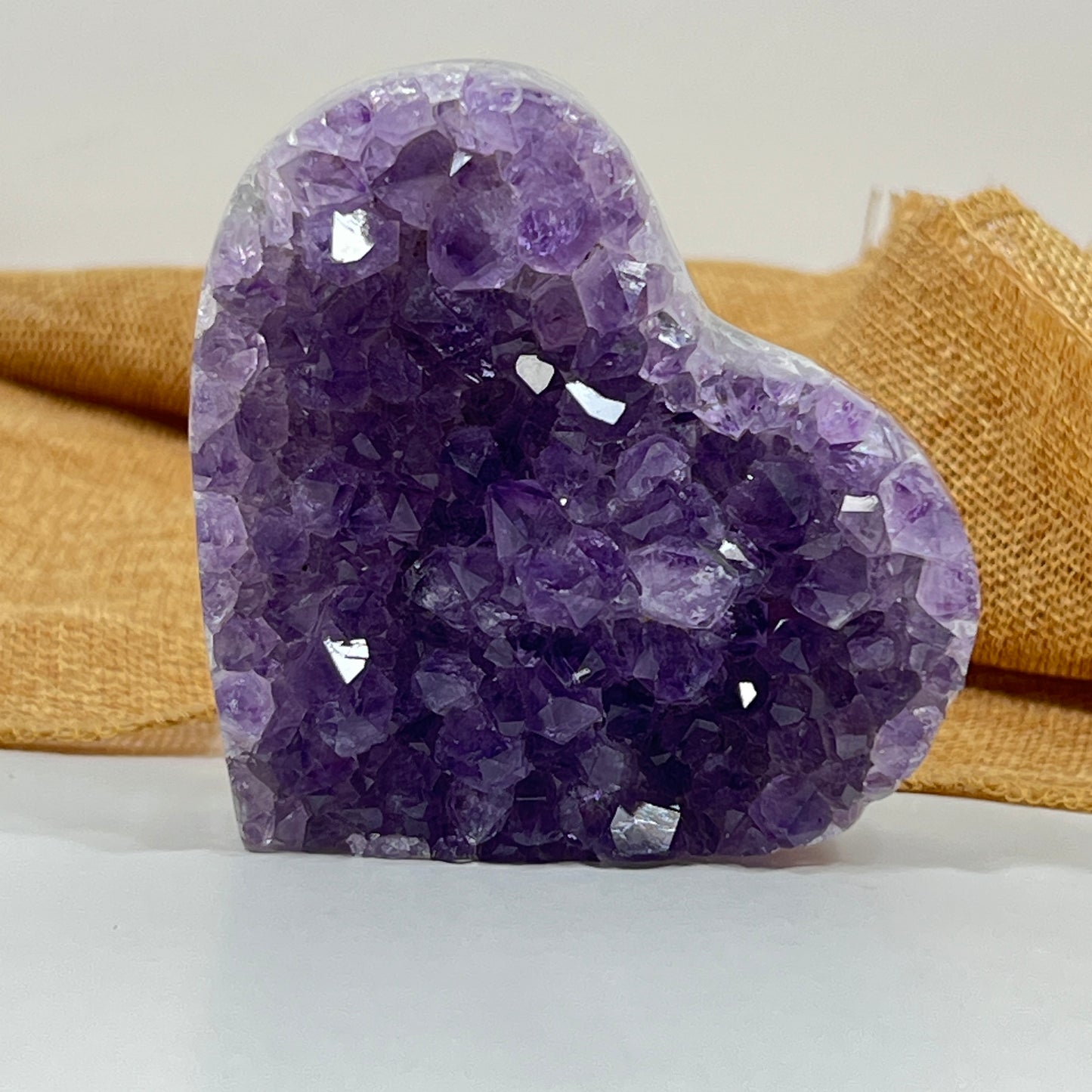 Amethyst Heart Cluster for Grounded Calm and Emotional Balance