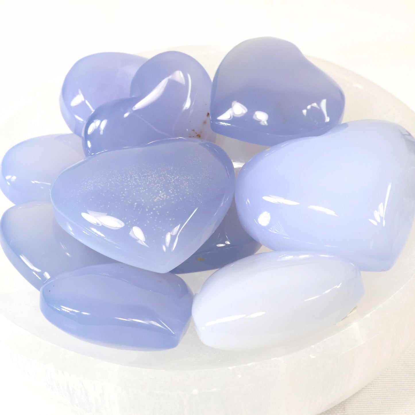 Blue Chalcedony Heart, various sizes