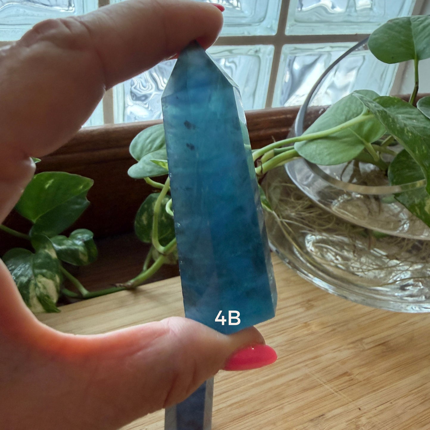 Natural Blue Fluorite Point | Crystal for Calm, Clarity and Communication