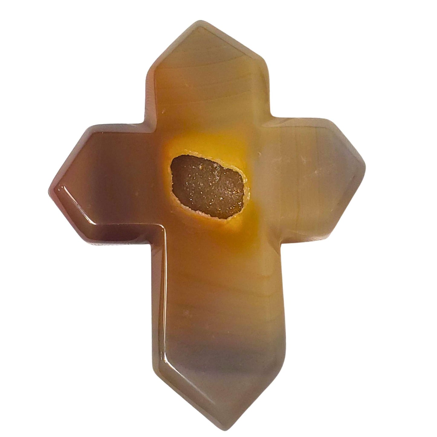 Druzy Agate Crystal Cross