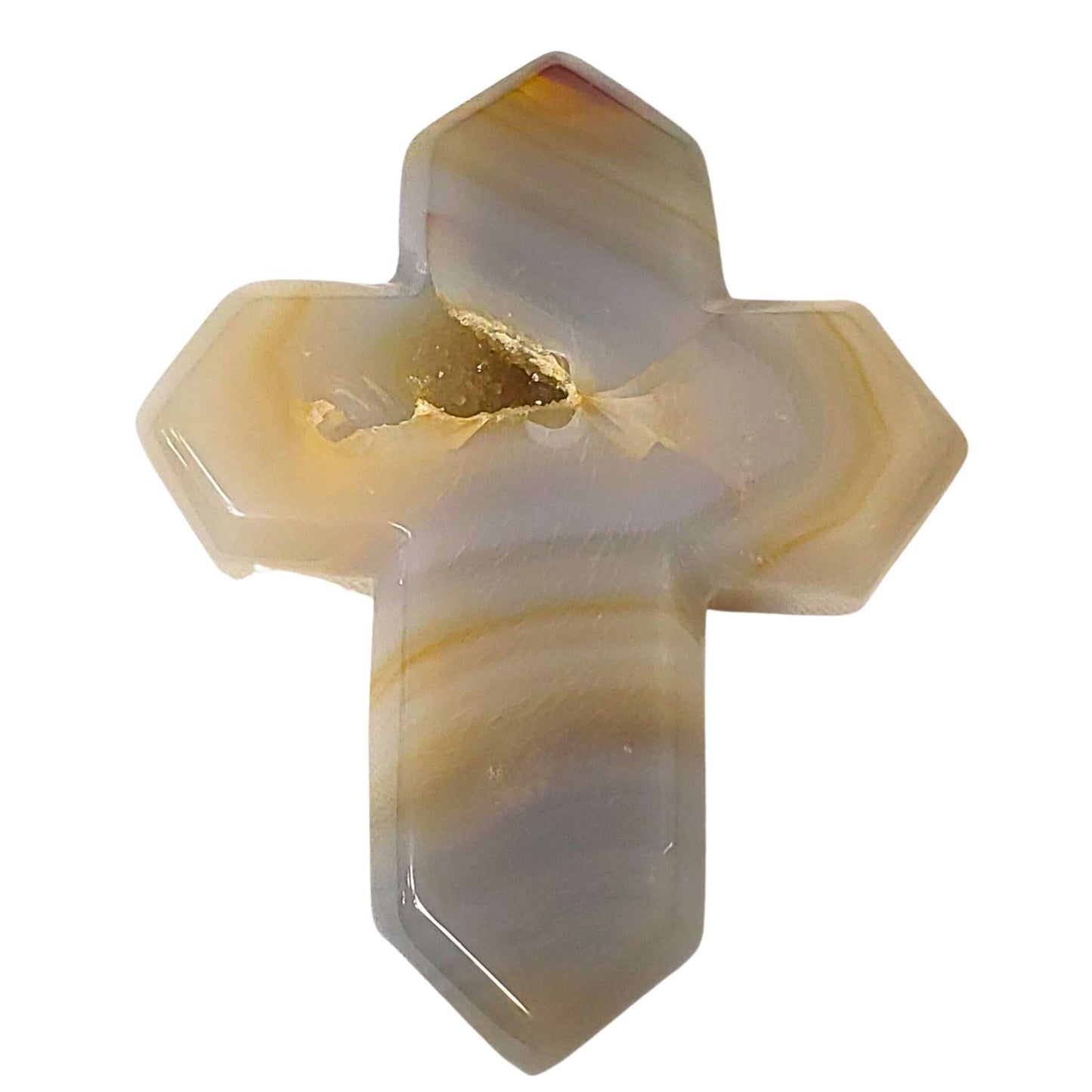 Druzy Agate Crystal Cross