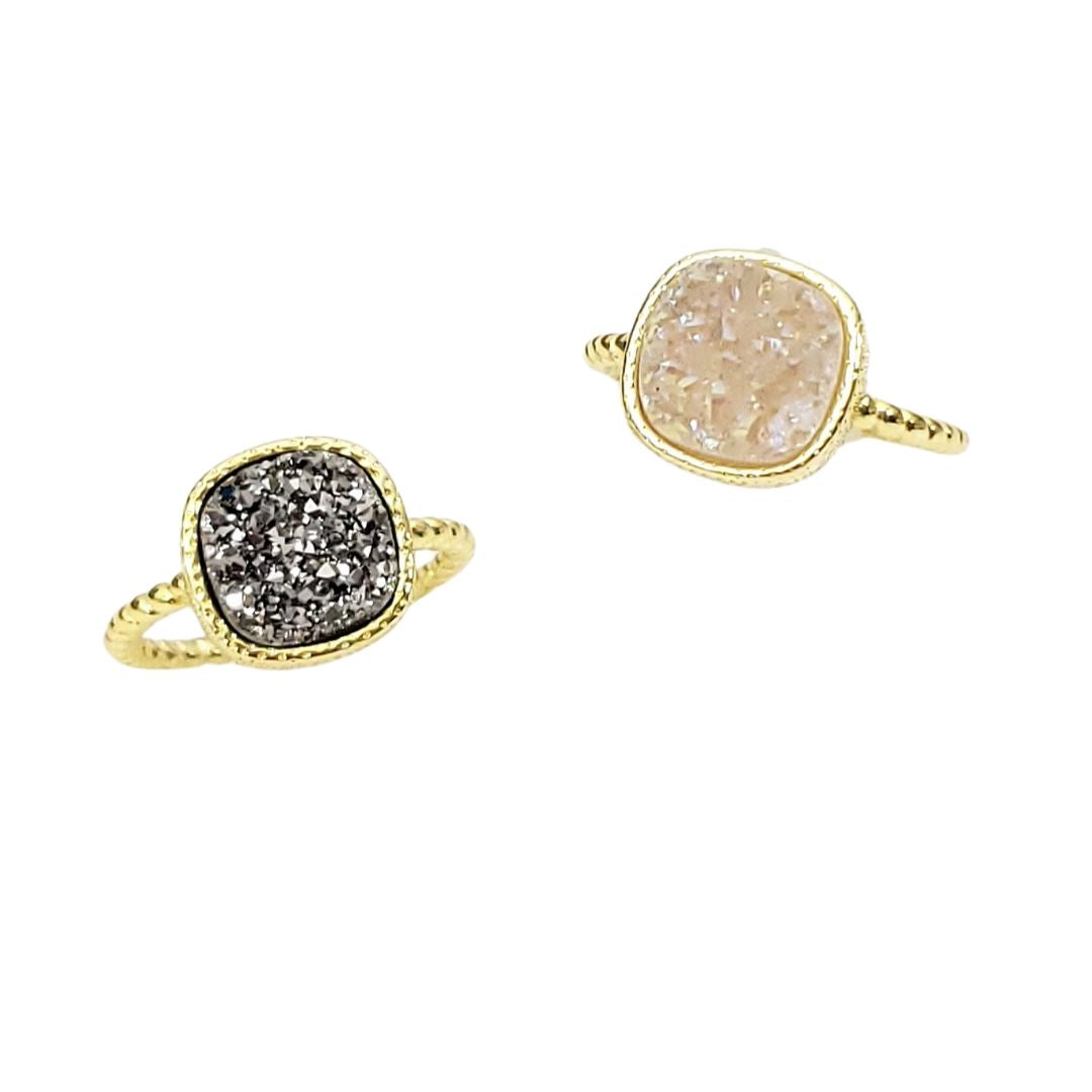 Druzy Agate Fashion Ring