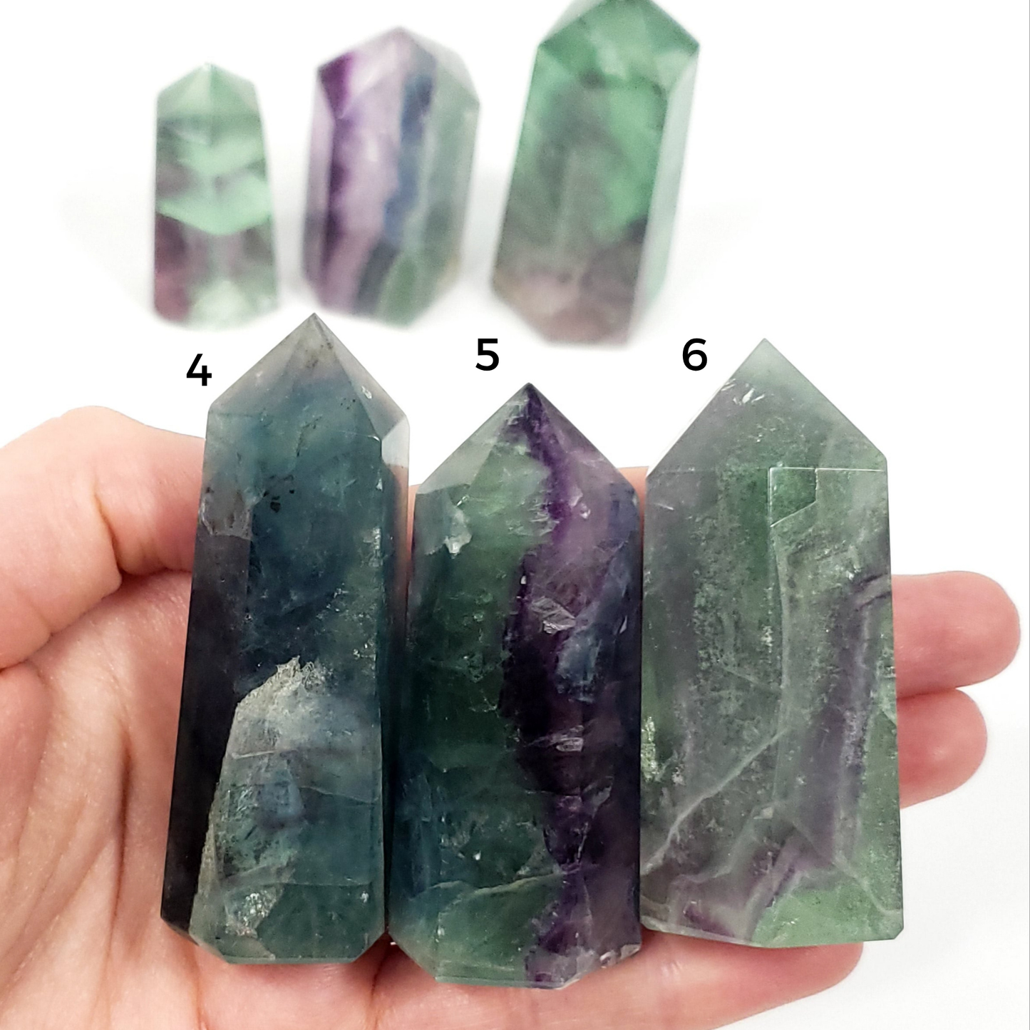 Rainbow Fluorite Points – Clarity, Calm & Energy Alignment