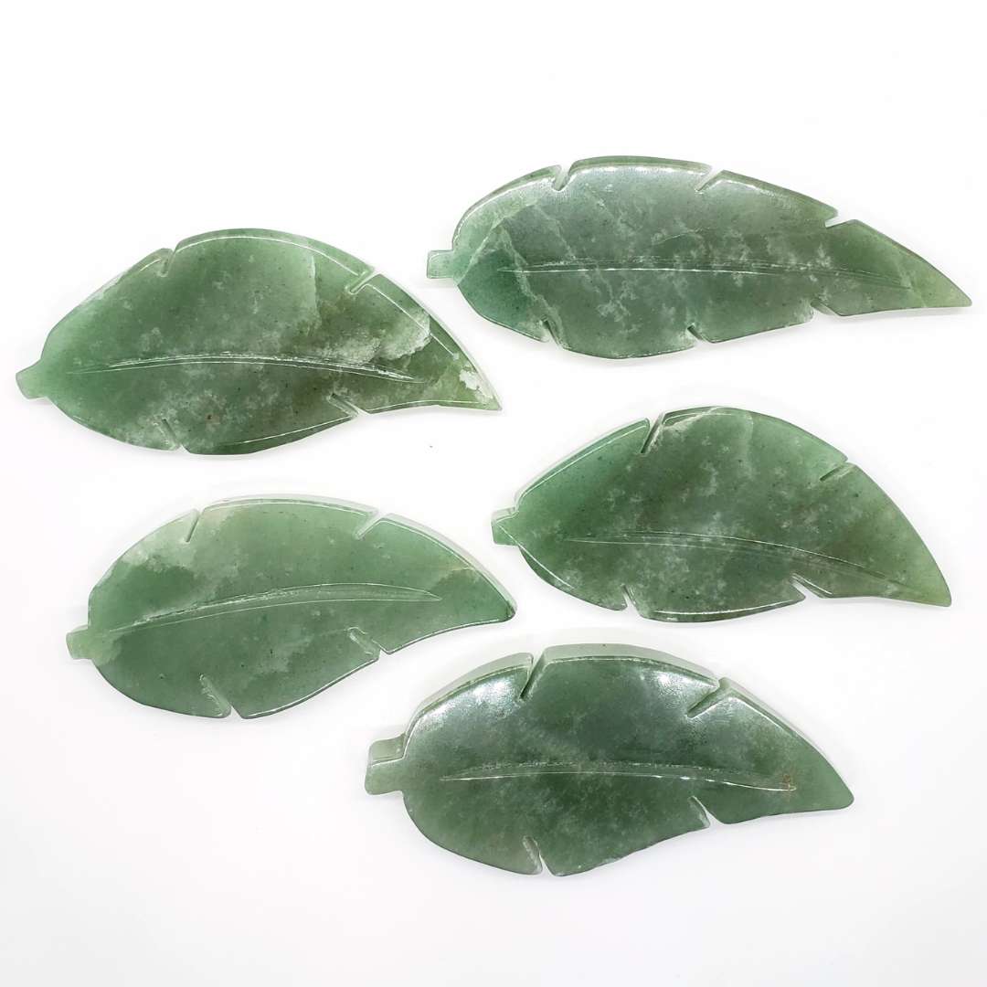 Green Aventurine Crystal Leaves – Growth, Gratitude & Autumn Abundance