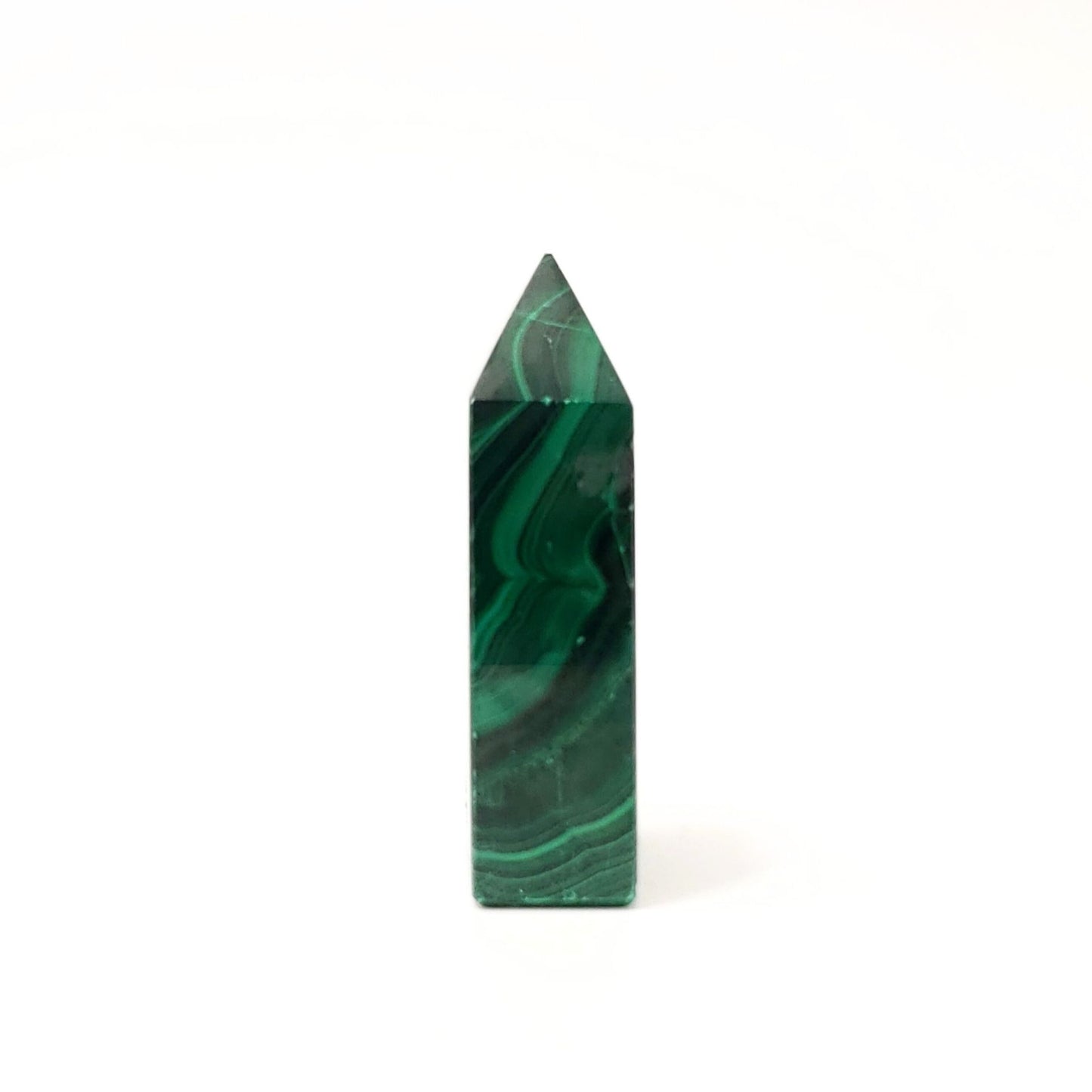 Malachite Crystal Point for Transformation, Protection & Heart Chakra Healing