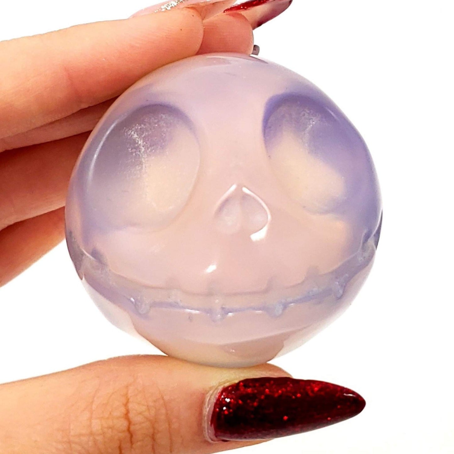 Pink Opalite Jack Skellington Sphere