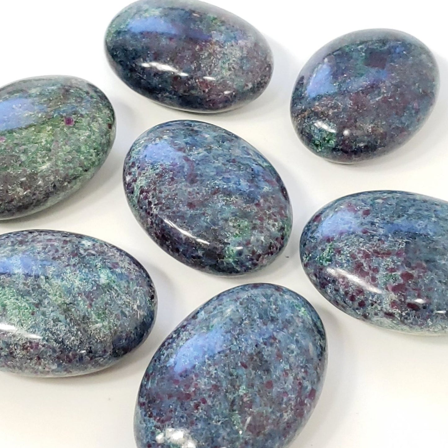 Ruby Fuchsite Kyanite High-Grade Palm Stones
