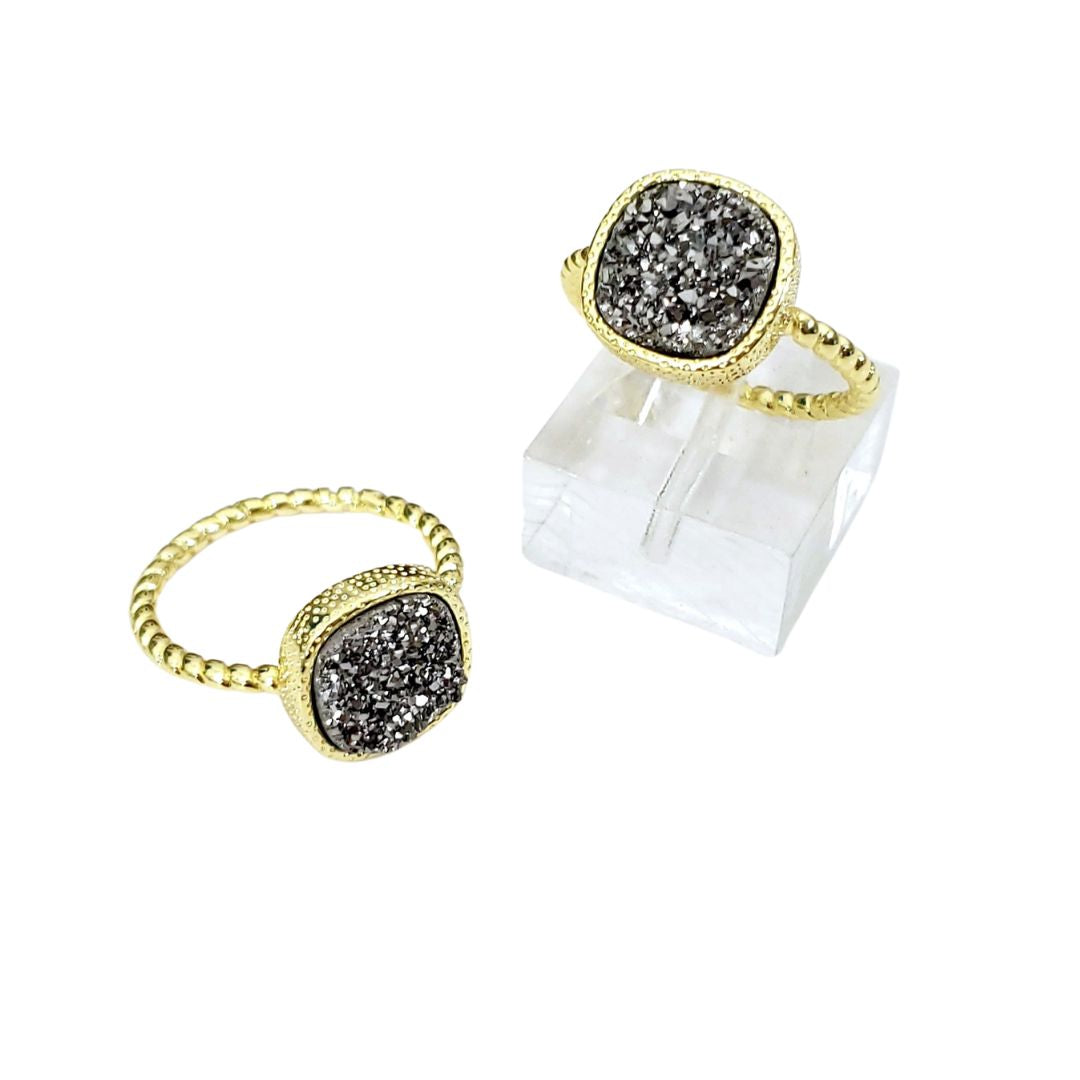 Druzy Agate Fashion Ring