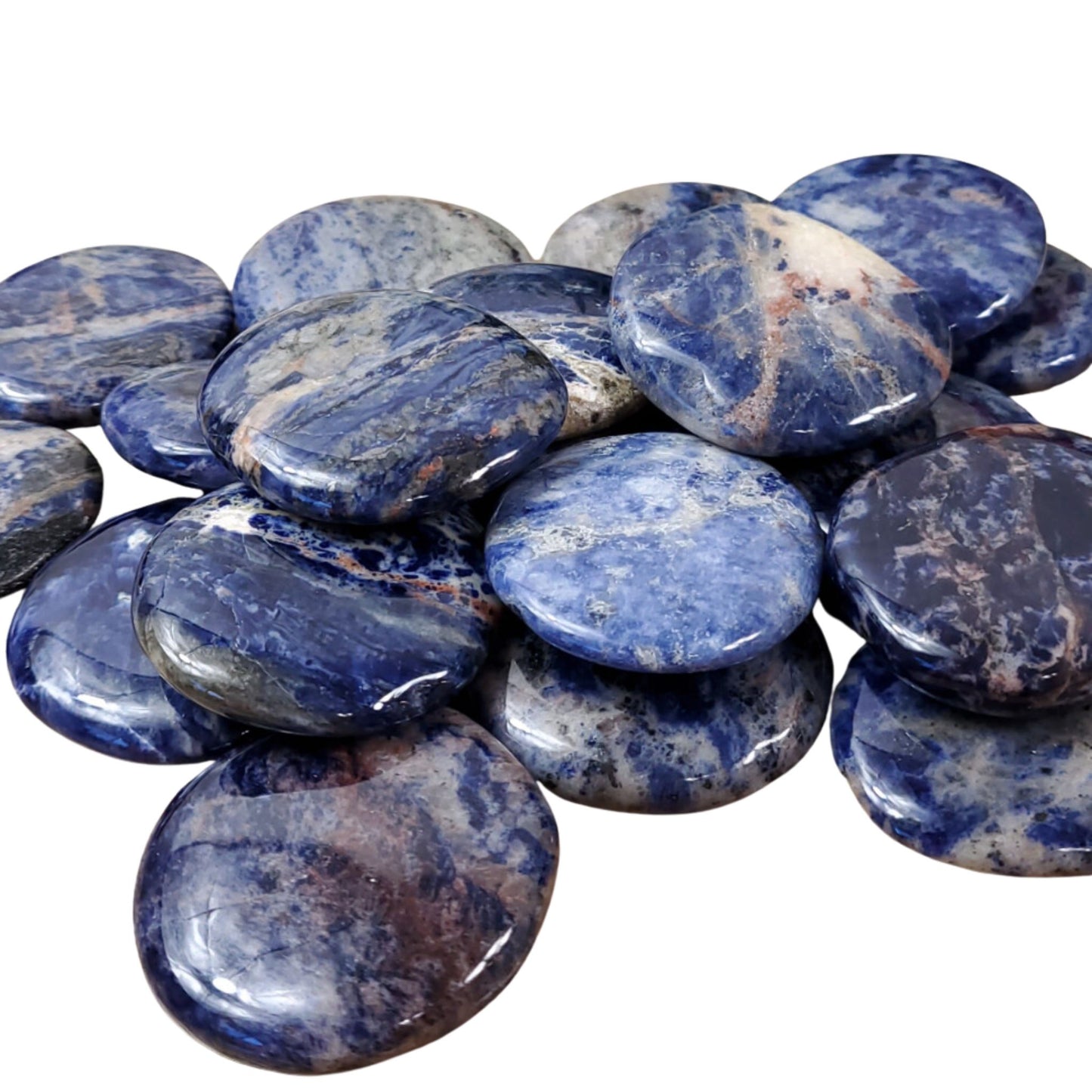 Sodalite Pocket Stone – Clarity, Confidence & Calm on the Go