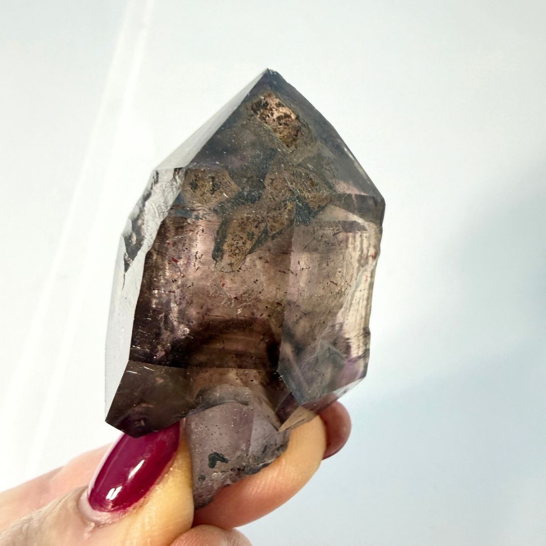 Deep Smoky Shangaan Amethyst Scepter with Phantoms