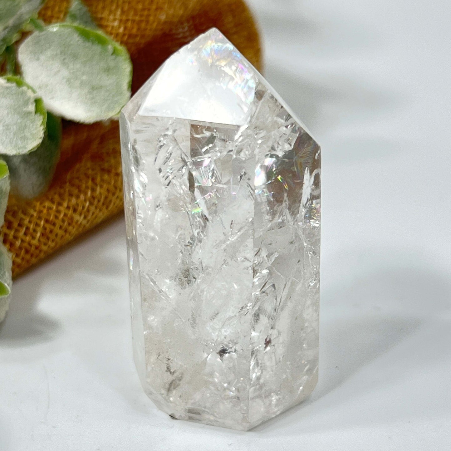 Rainbow Clear Quartz Point – Illumination, Focus & Elevated Energy