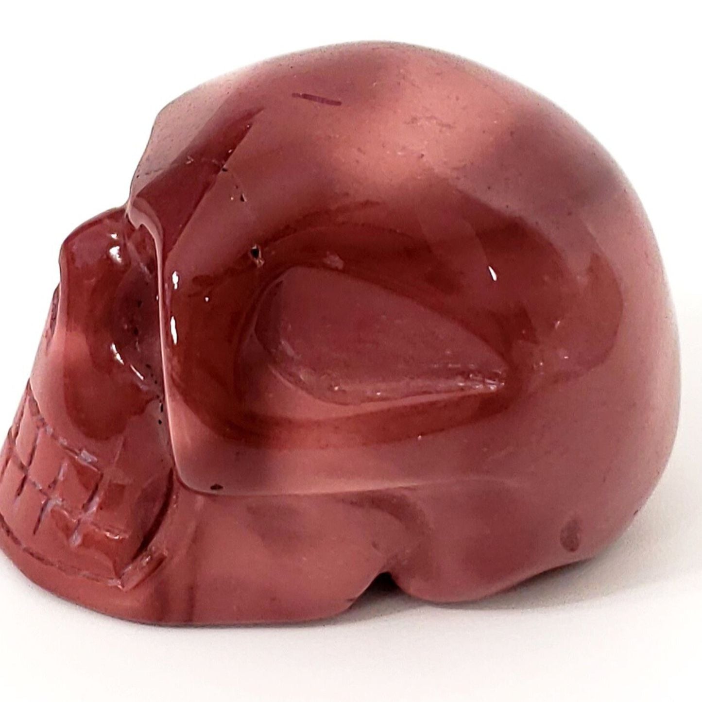 Pink Mookaite Jasper Skull – A Harmonious Blend of Elegance and Empowerment