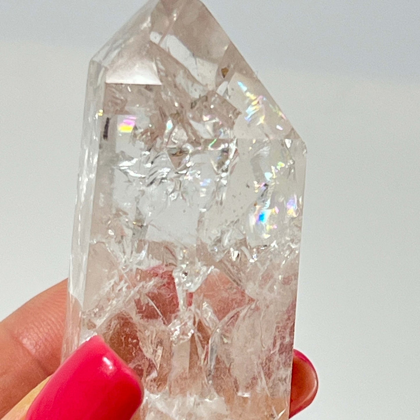 Rainbow Clear Quartz Point – Illumination, Focus & Elevated Energy
