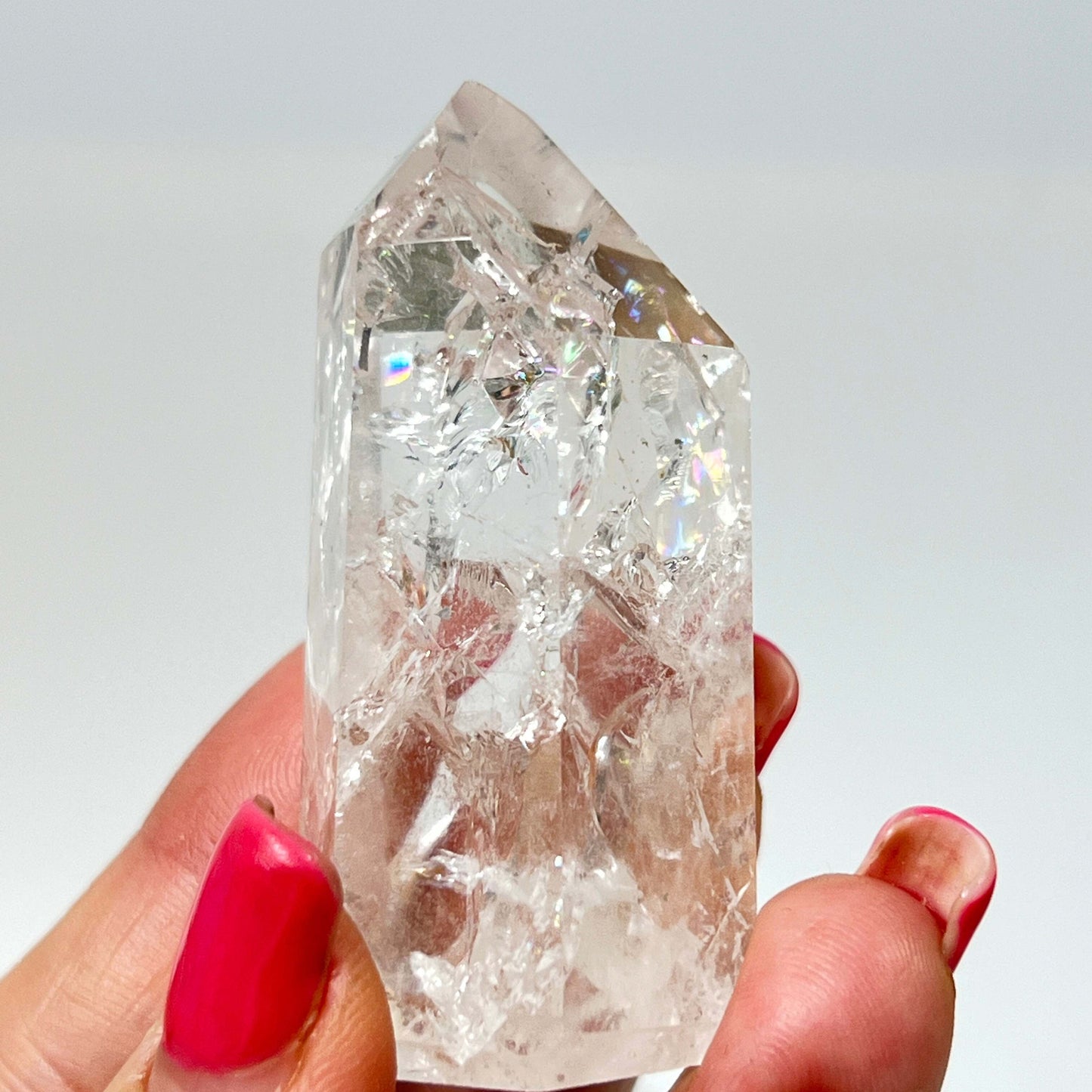 Rainbow Clear Quartz Point – Illumination, Focus & Elevated Energy