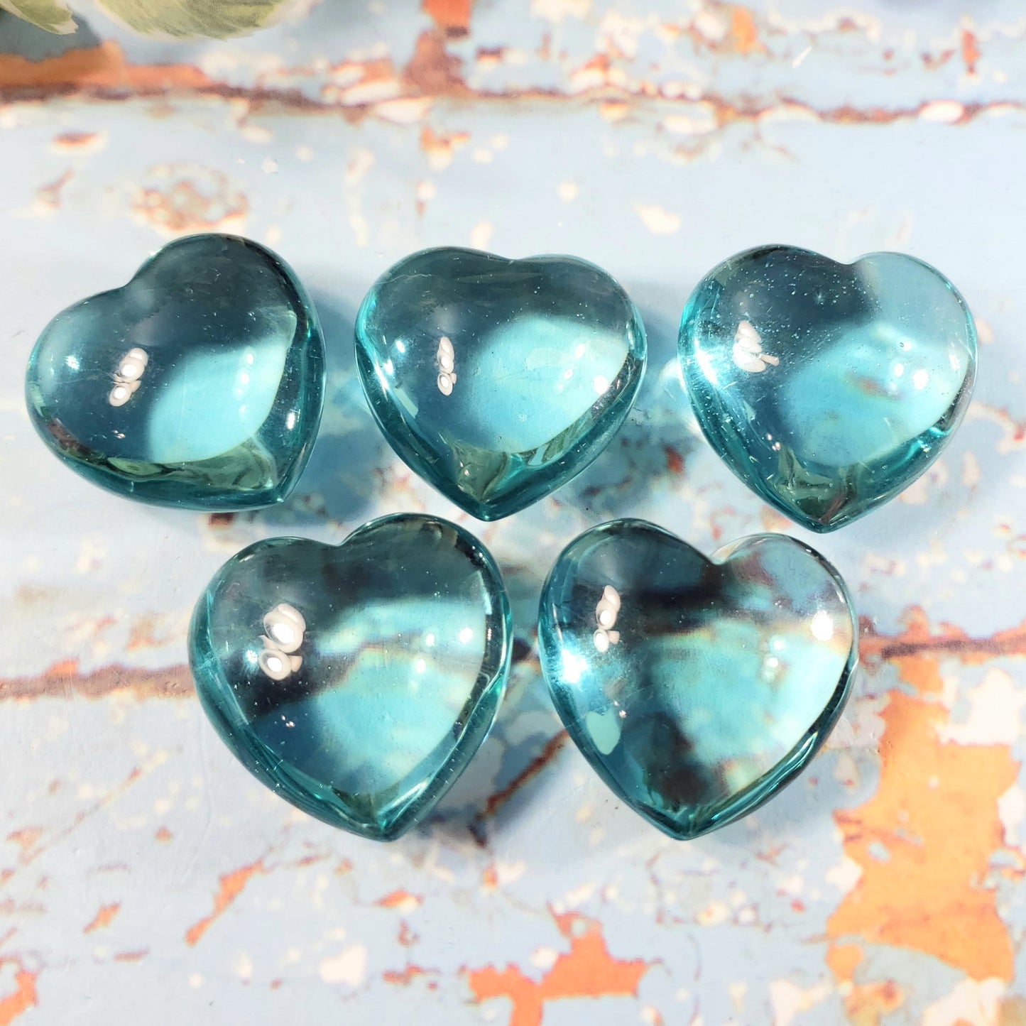 Aqua Obsidian 45mm Puffed Heart - Crystal Happenings