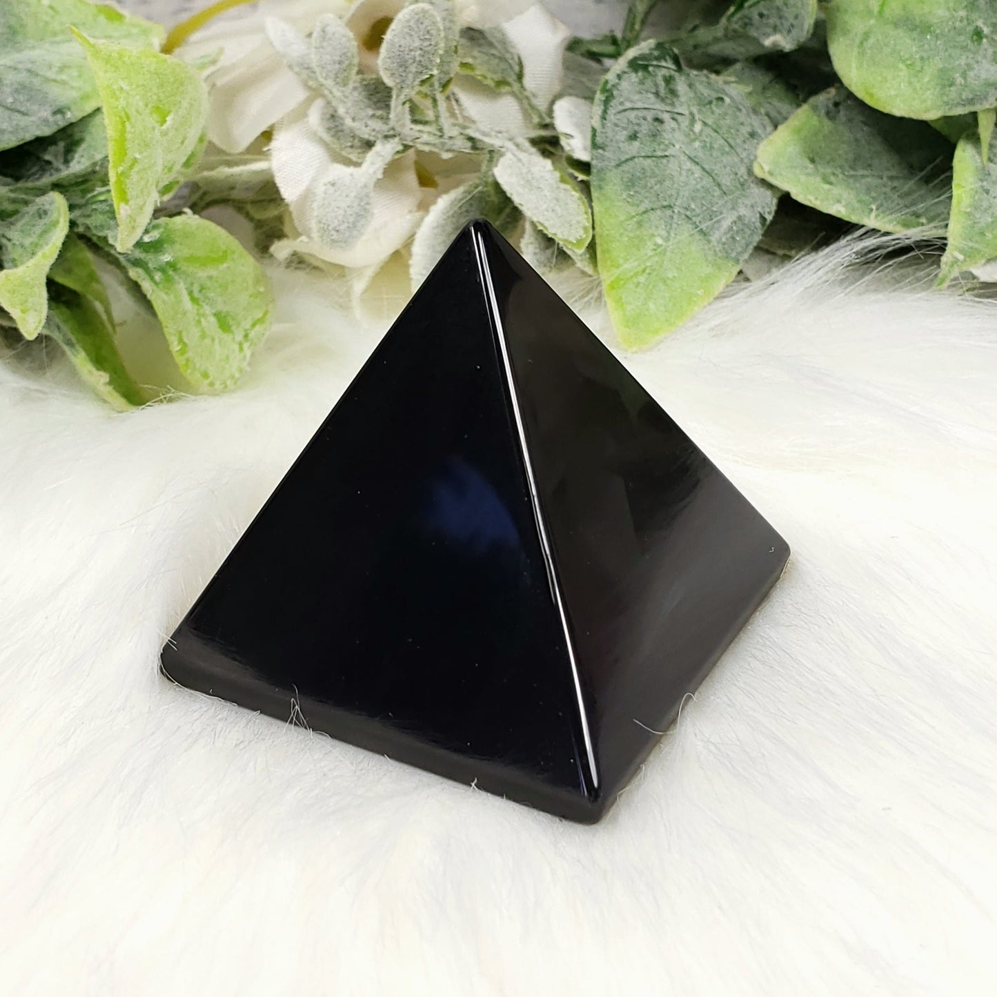 Black Obsidian Pyramid - Crystal Happenings