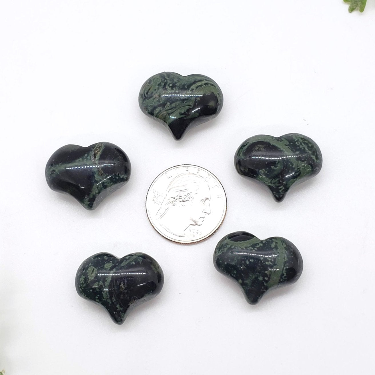 Kambaba Jasper - 1 inch Sweet Heart - Crystal Happenings