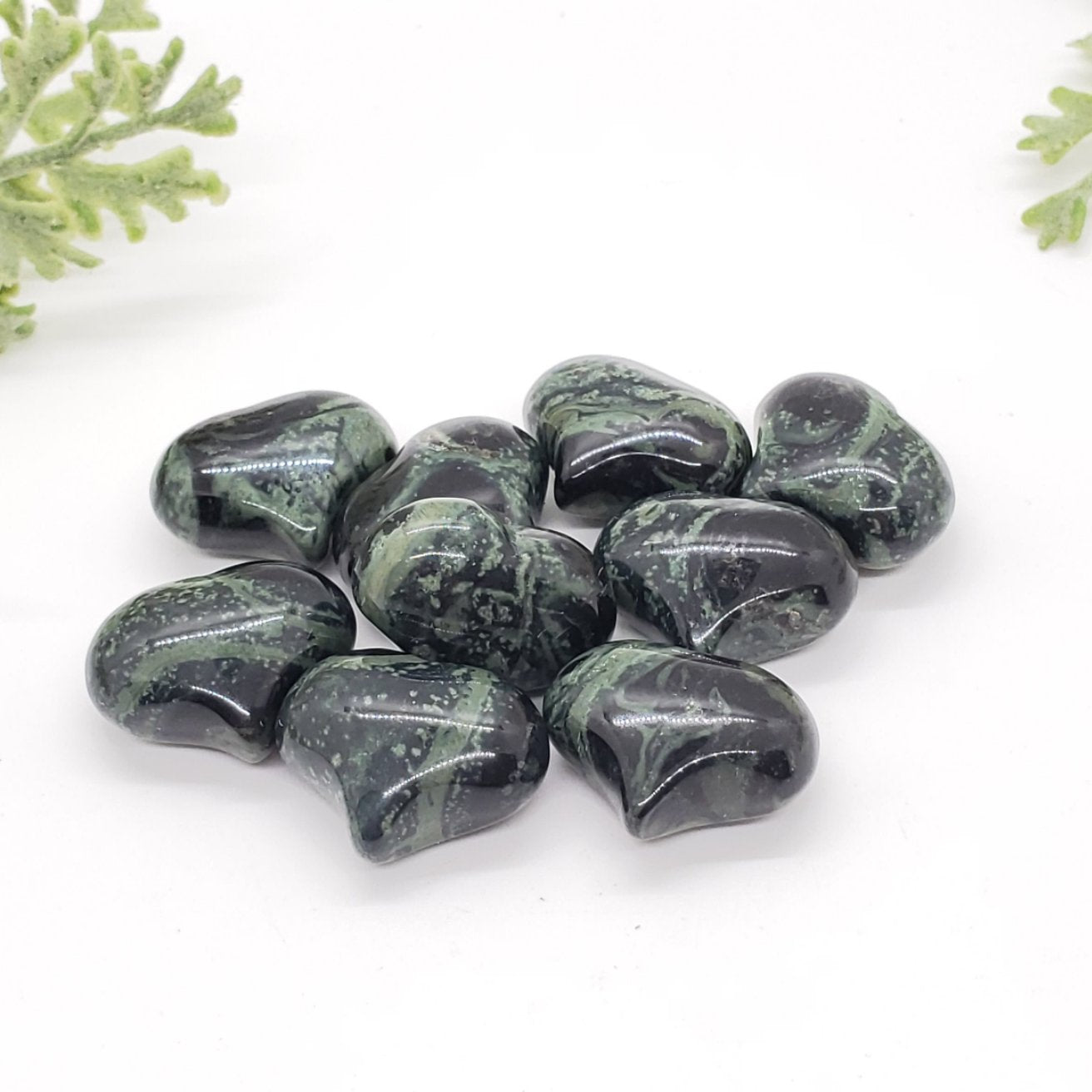 Kambaba Jasper - 1 inch Sweet Heart - Crystal Happenings