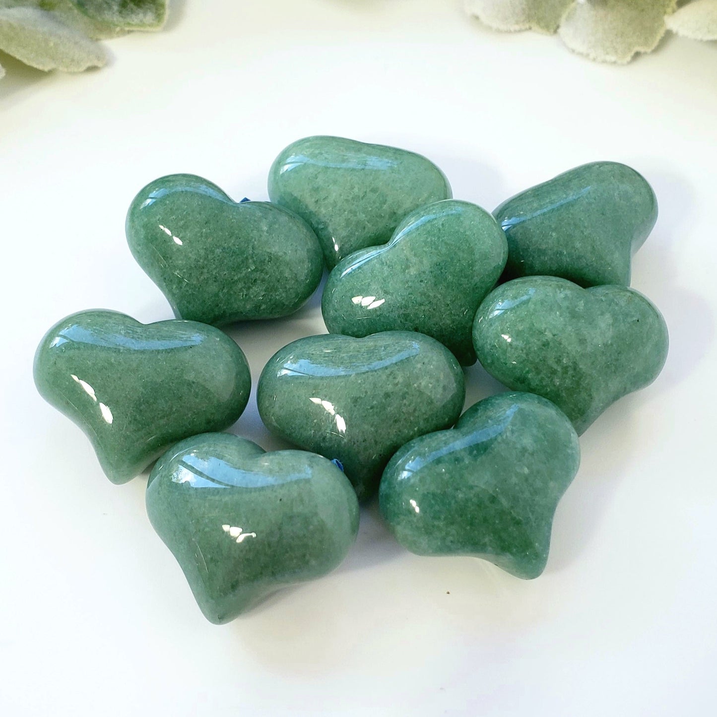 Green Aventurine 1 inch Sweet Heart (25mm)