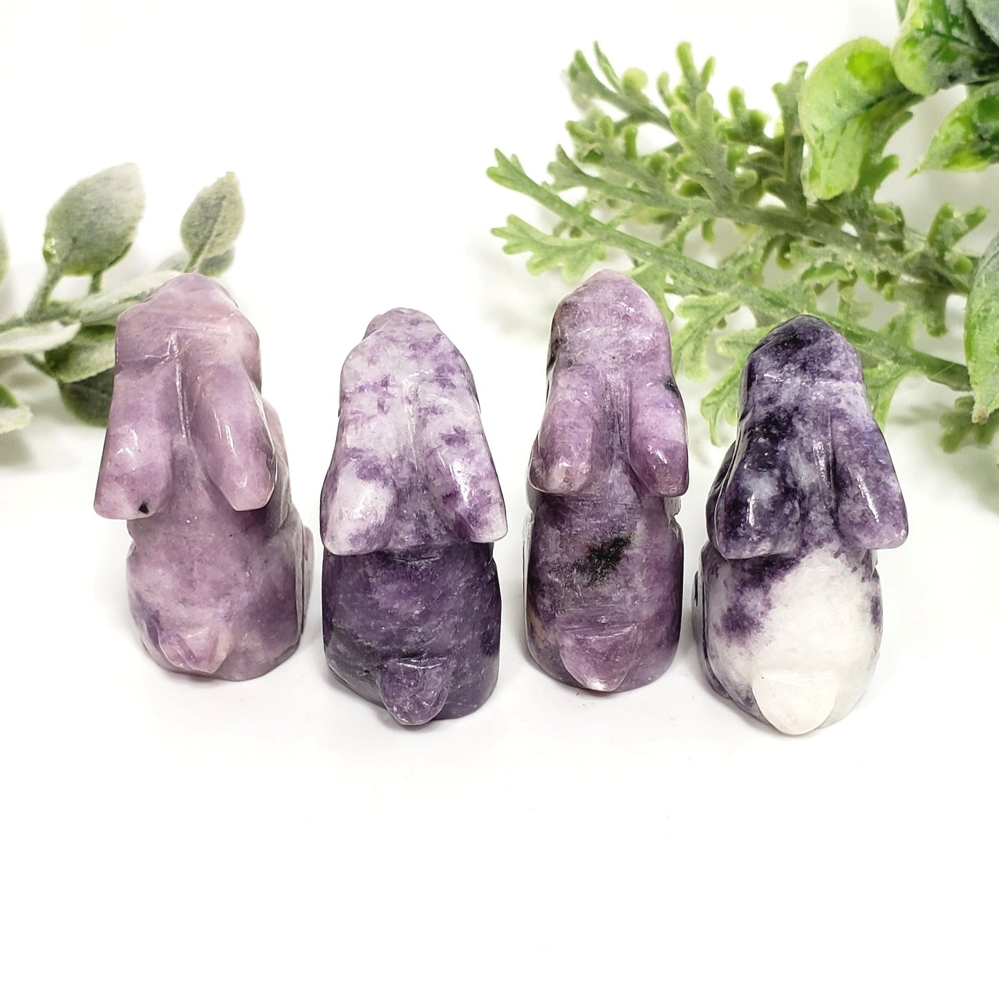 Lepidolite Bunny for Calm, Emotional Balance, and Peaceful Support