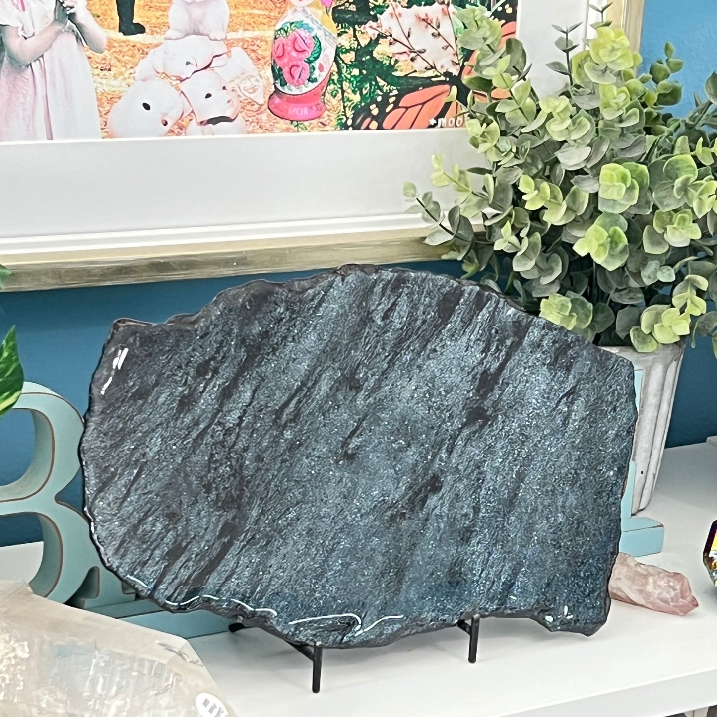 XL Specular Hematite Slab – For Grounding, Strength, and Reflective Energy