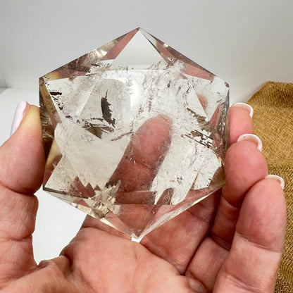 Large Smoky Quartz Star of David – Sacred Geometry for Grounding and Protection