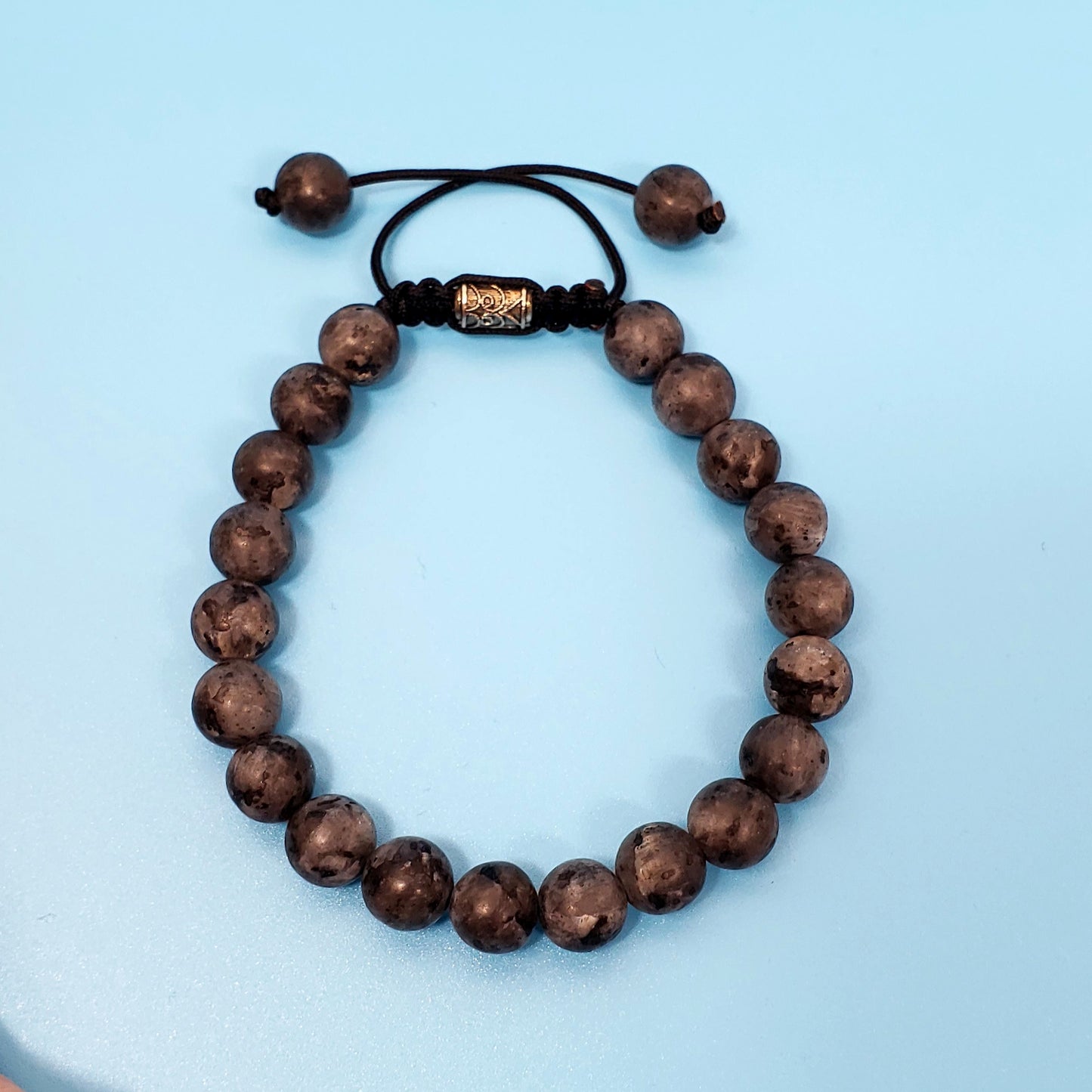 Larvakite Adjustable Bracelet | Grounding and Clarity